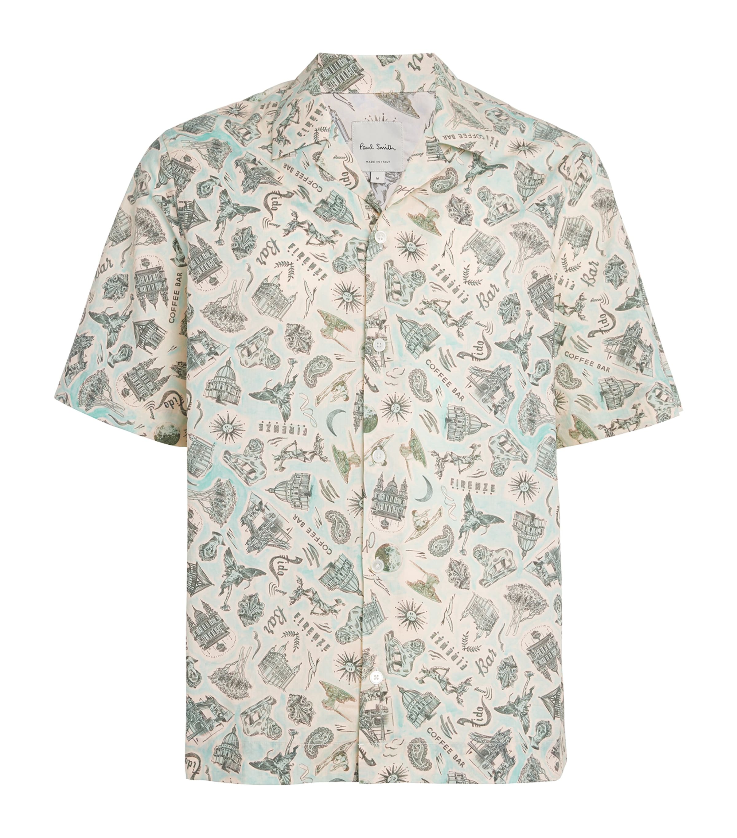 Shop Paul Smith Cotton Landmark Shirt In Green