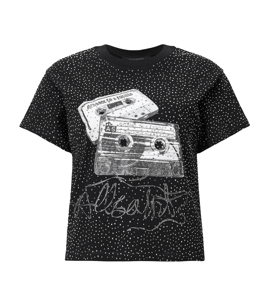 Reel Elle Embellished T-Shirt BLACK Image 1