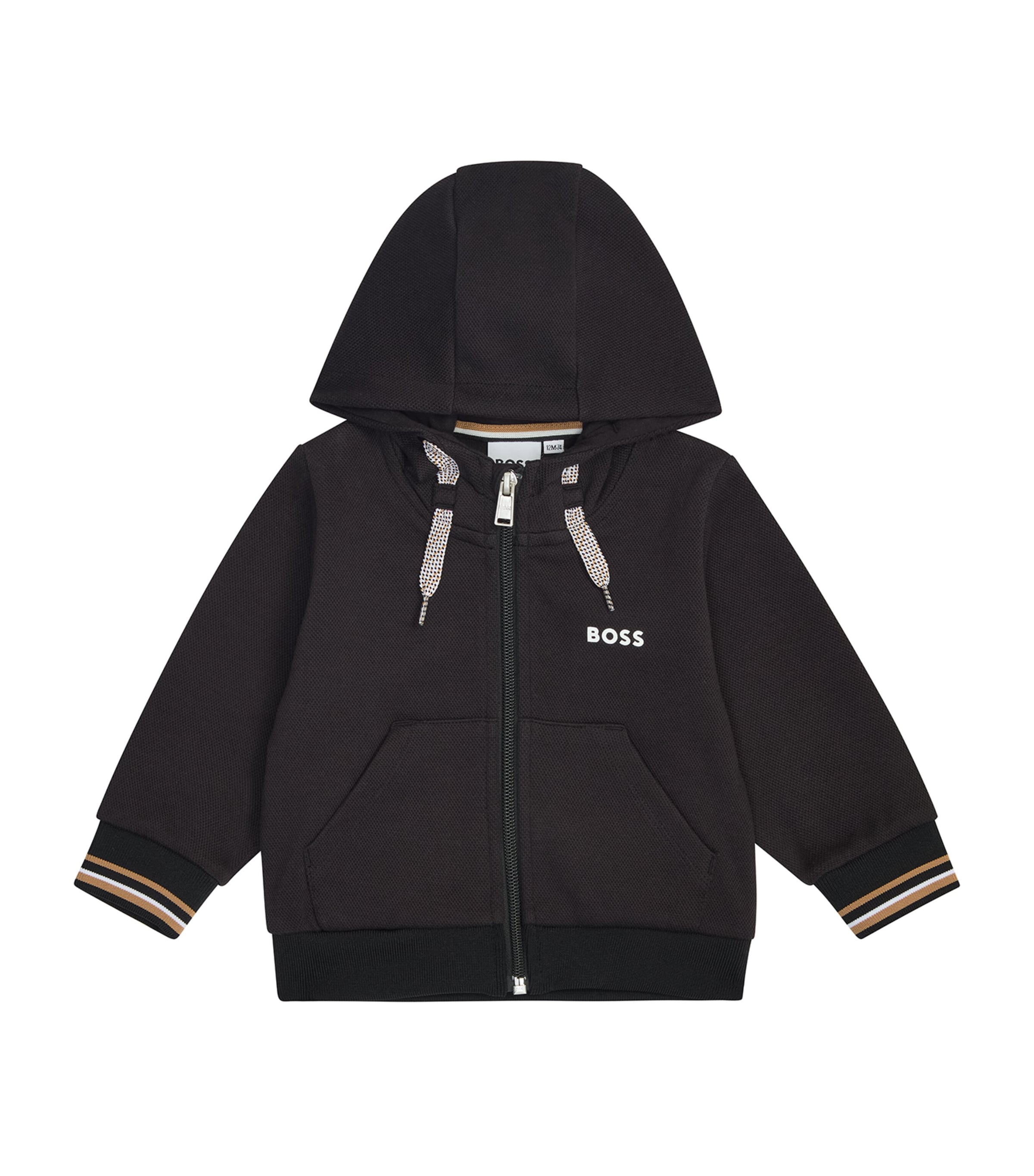 Logo Zip-Up Hoodie (3 Months-3 Years) BLACK Image 1