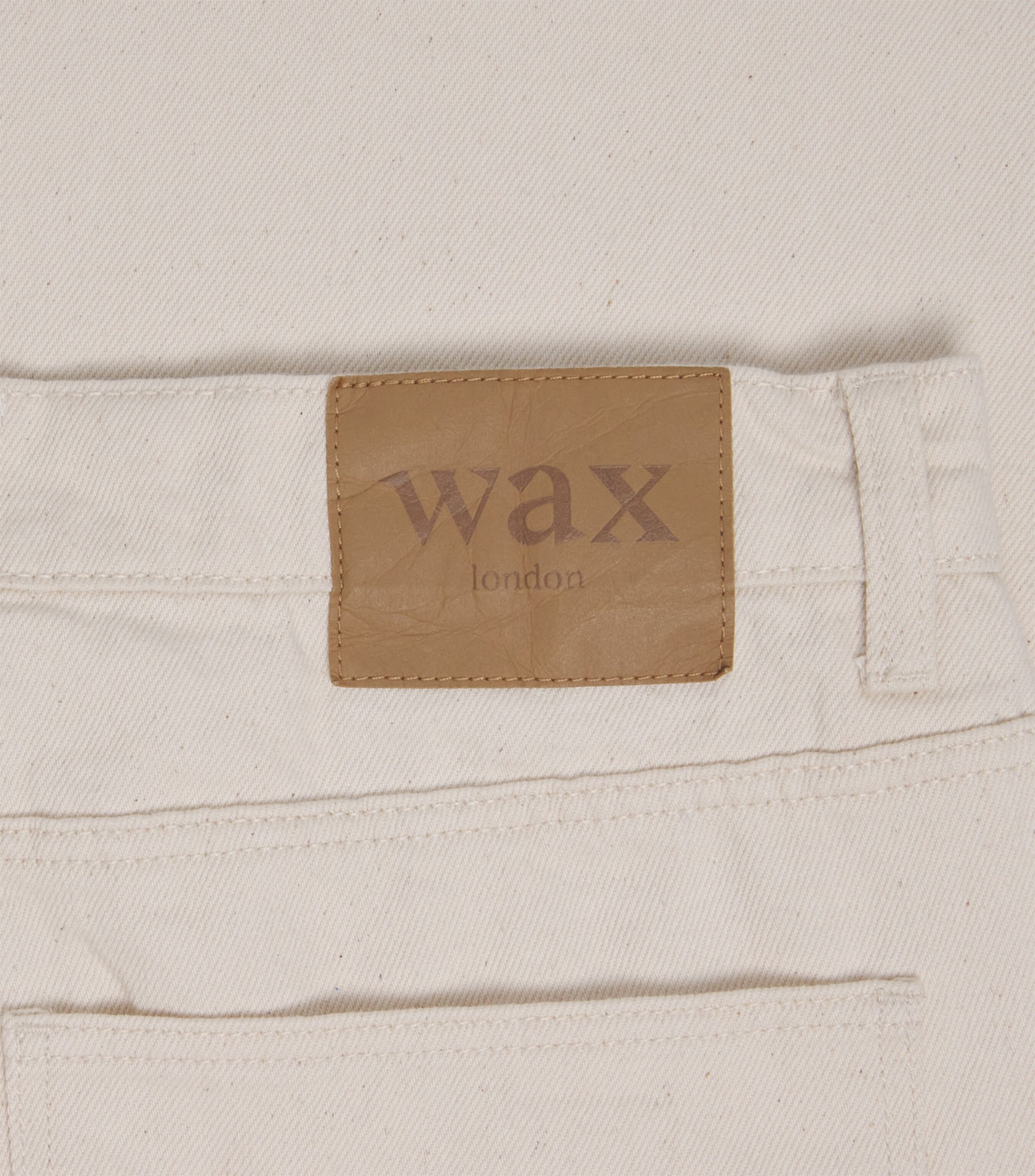 Wax London Mens Felix Loose Jeans Ecru Image 6