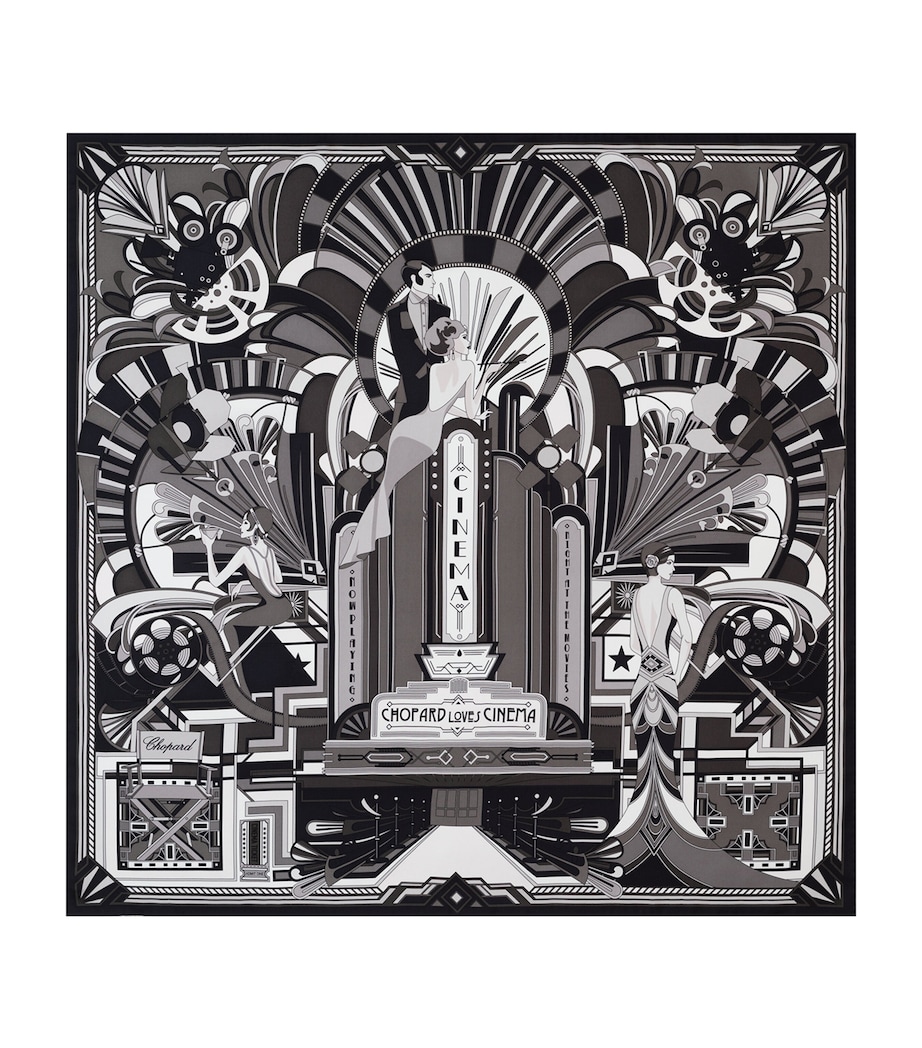 Silk Loves Cinema Scarf BLACK/WHITE Image 1