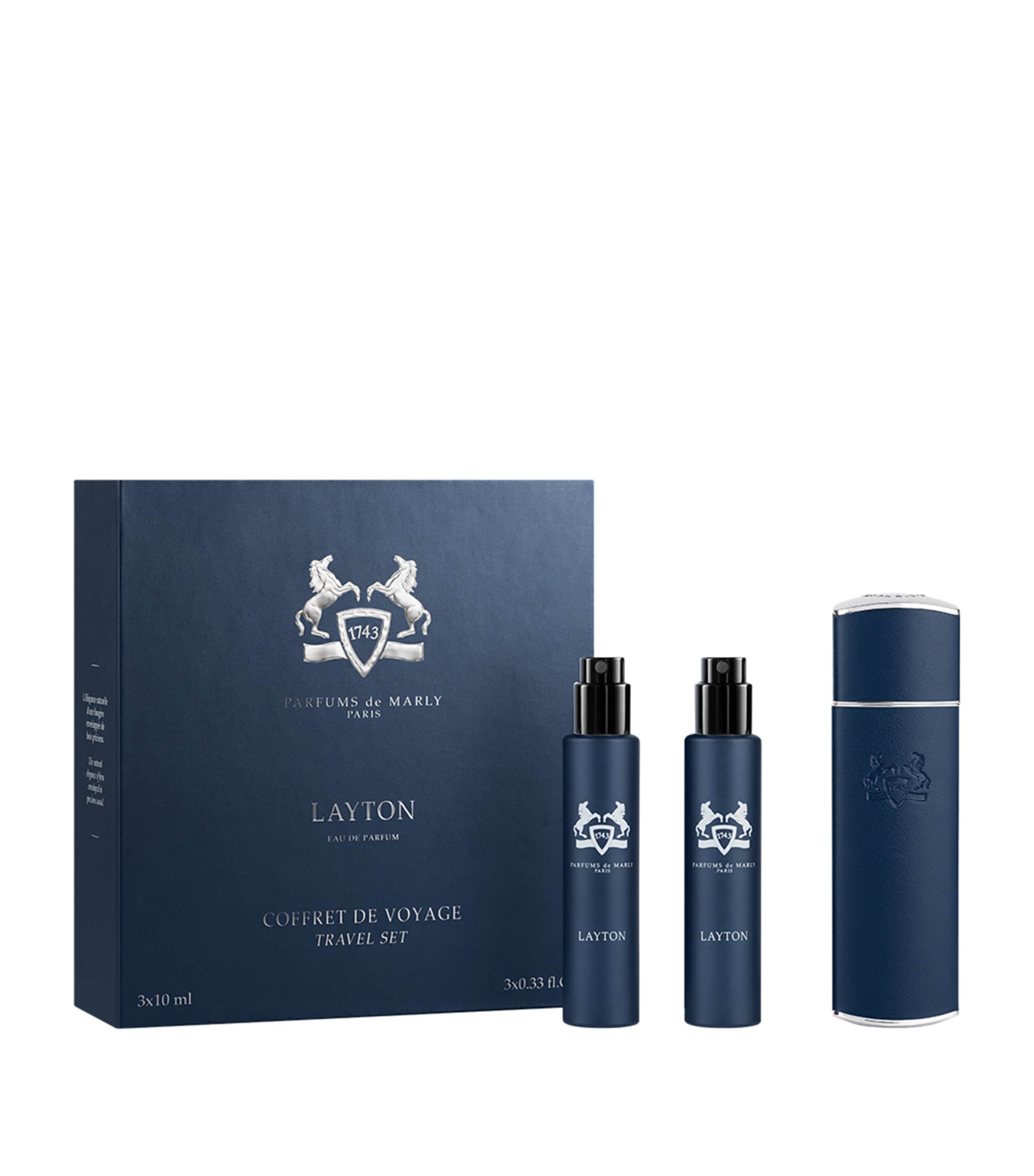 Parfums de Marly Layton Eau De Parfum Sprays and Case Travel Set (3 x 10ml) | Perfume | Mens Aftershave | Beauty Gift Sets | Perfume Gift Sets | Mens | Designers | Parfums De Marly Parfums de Marly Layton Eau De Parfum Sprays and Case Travel Set (3 x 10ml) | Perfume | Mens Aftershave | Beauty Gift Sets | Perfume Gift Sets | Mens | Designers | Parfums De Marly