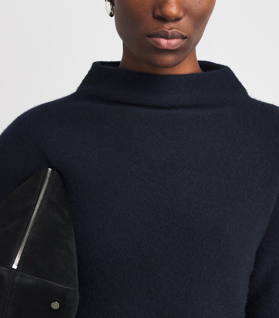 Cashmere Funnel-Neck Sweater 403CBL COASTAL Image 6