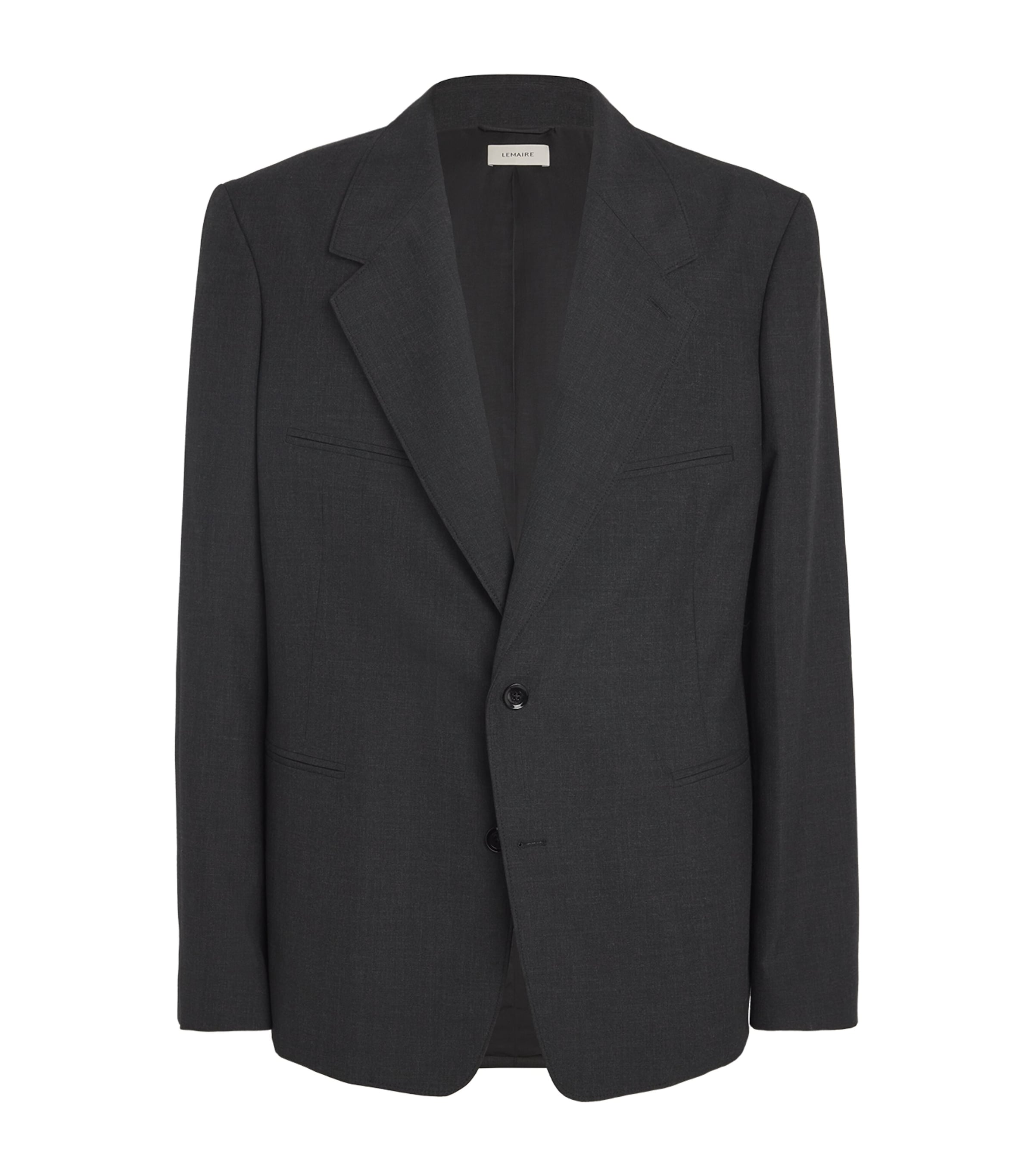 Shop Lemaire Wool-blend Blazer In Grey