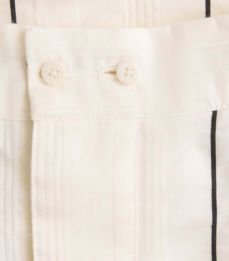 Jacquemus Mens Cotton-Silk Pyjama Trousers Stripe White/blk Image 6