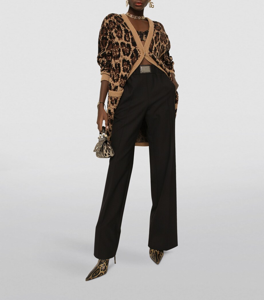 Logo-Plaque Tailored Trousers N0000-BLACK Image 4