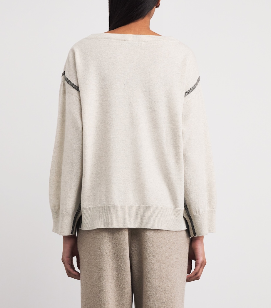 Johnstons Of Elgin Womens Cashmere Tilda Sweater Lunan Sand Image 5