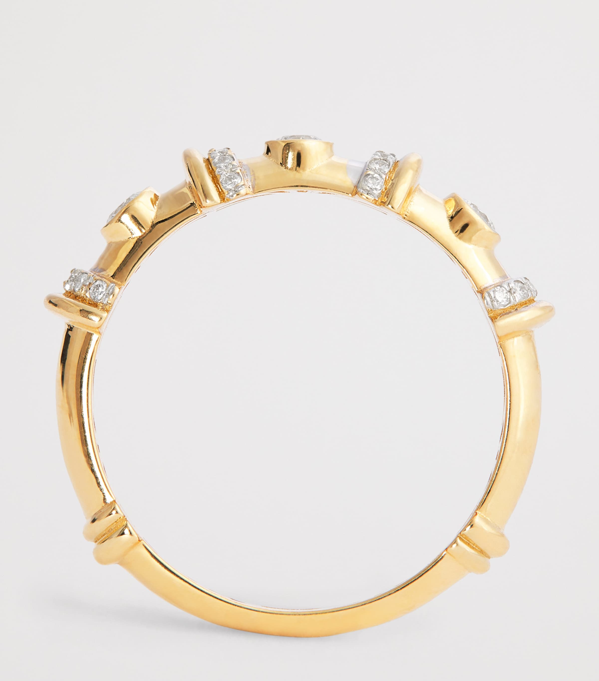 Yellow Gold and Diamond N*93 Warrior Ring YELLOW GOLD Image 3