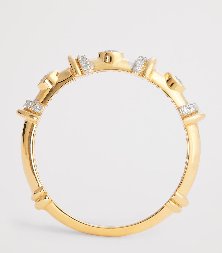 Yellow Gold and Diamond N*93 Warrior Ring YELLOW GOLD Image 3