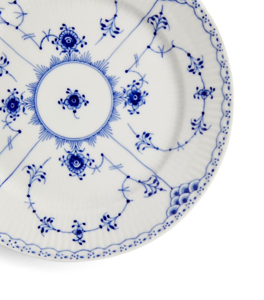 Blue Fluted Half Lace Plate (19cm) BLUE Image 3