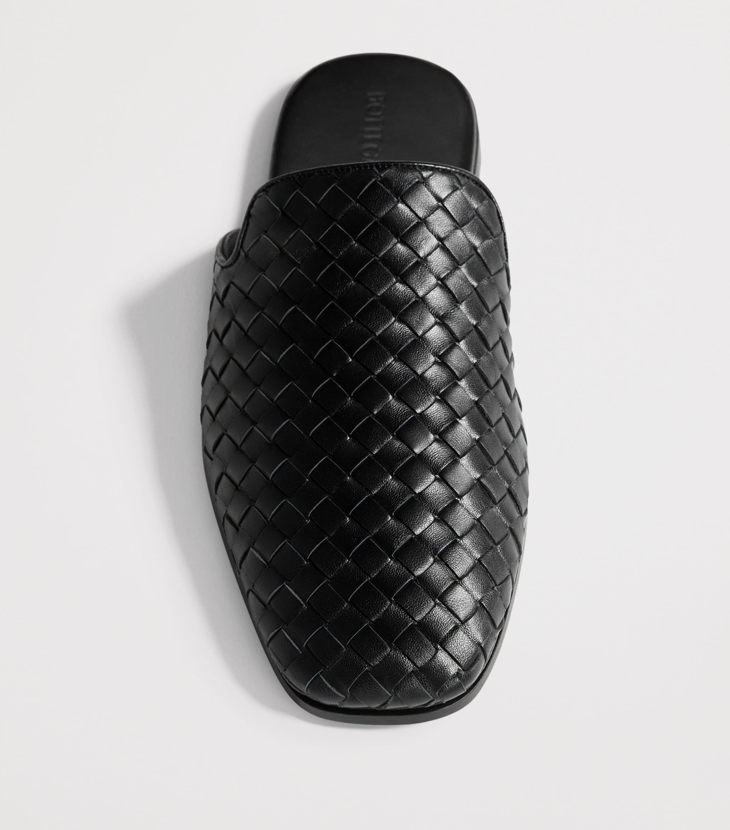 Bottega Veneta Leather Intrecciato Slippers Image 2