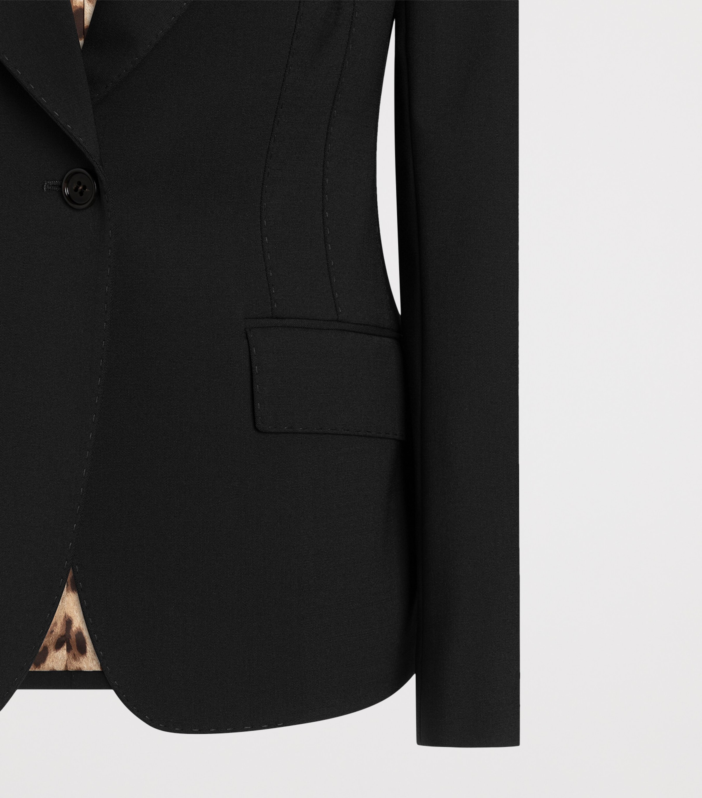 Dolce&Gabbana Womens Wool-Blend Blazer Black Image 3