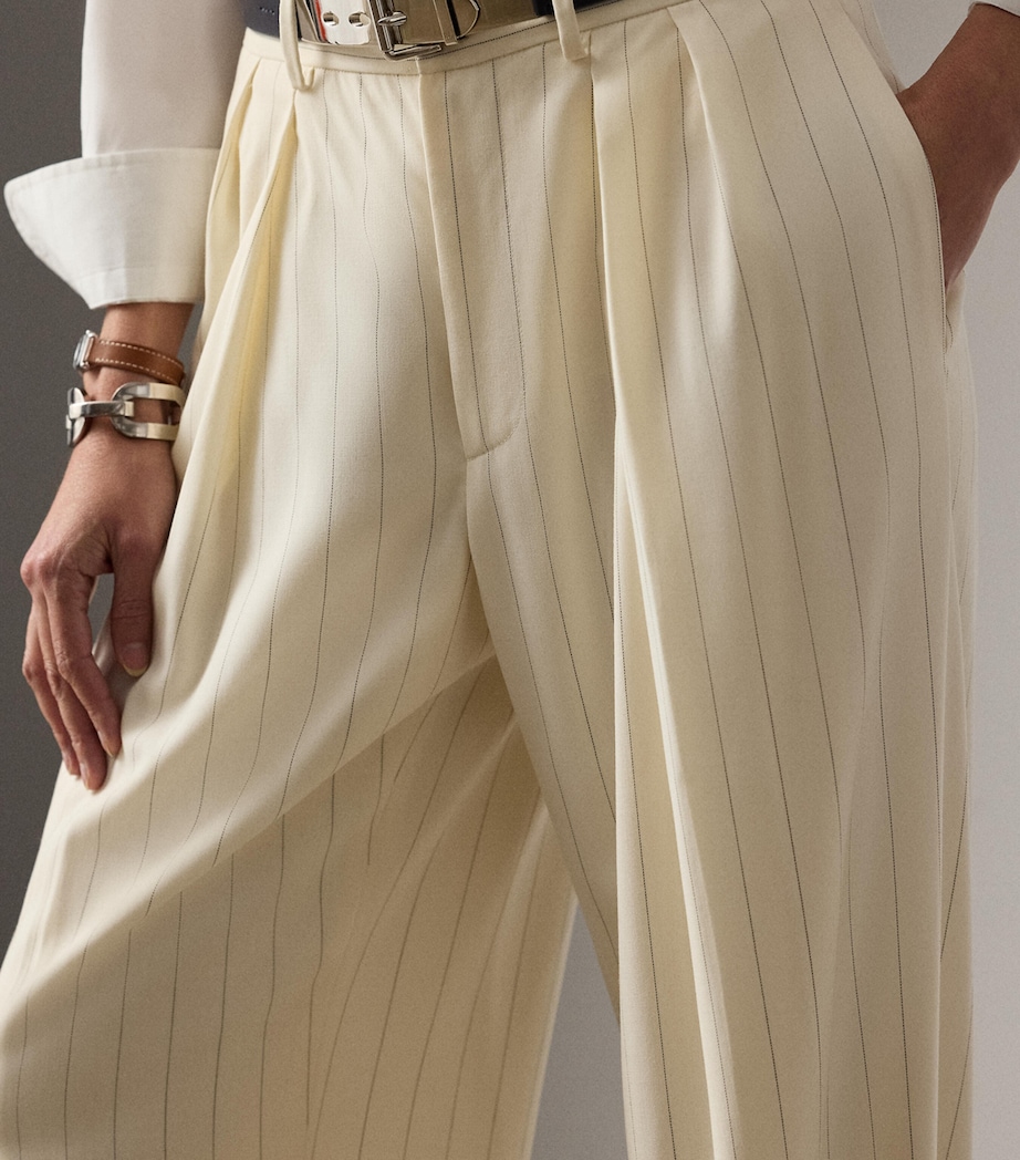 Wool Stripe Jody Trousers NATURAL-101 Image 5