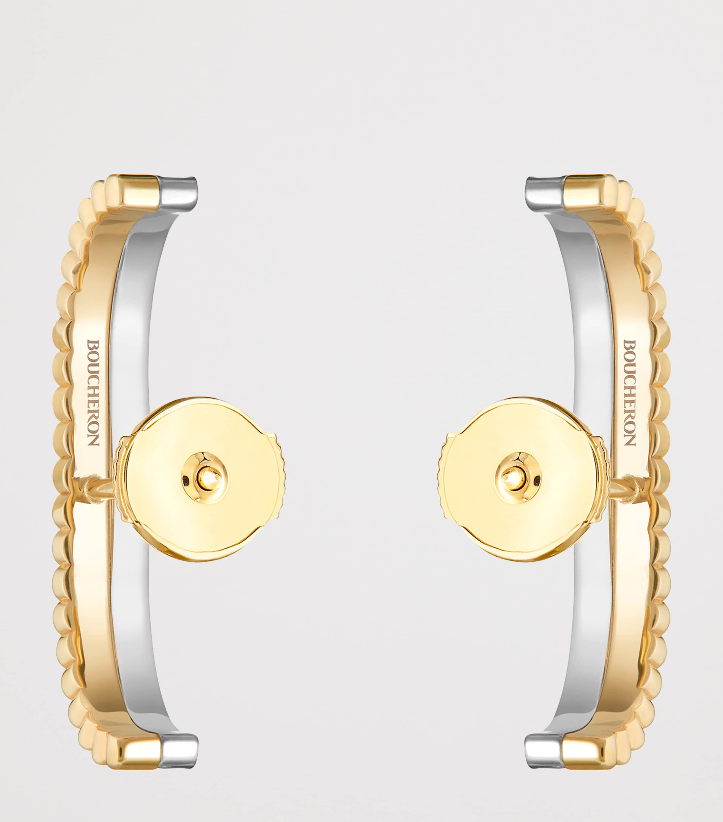 Yellow Gold, White Gold and Diamond Quatre Radiant Edition Stud Earrings YELLOW GOLD Image 3