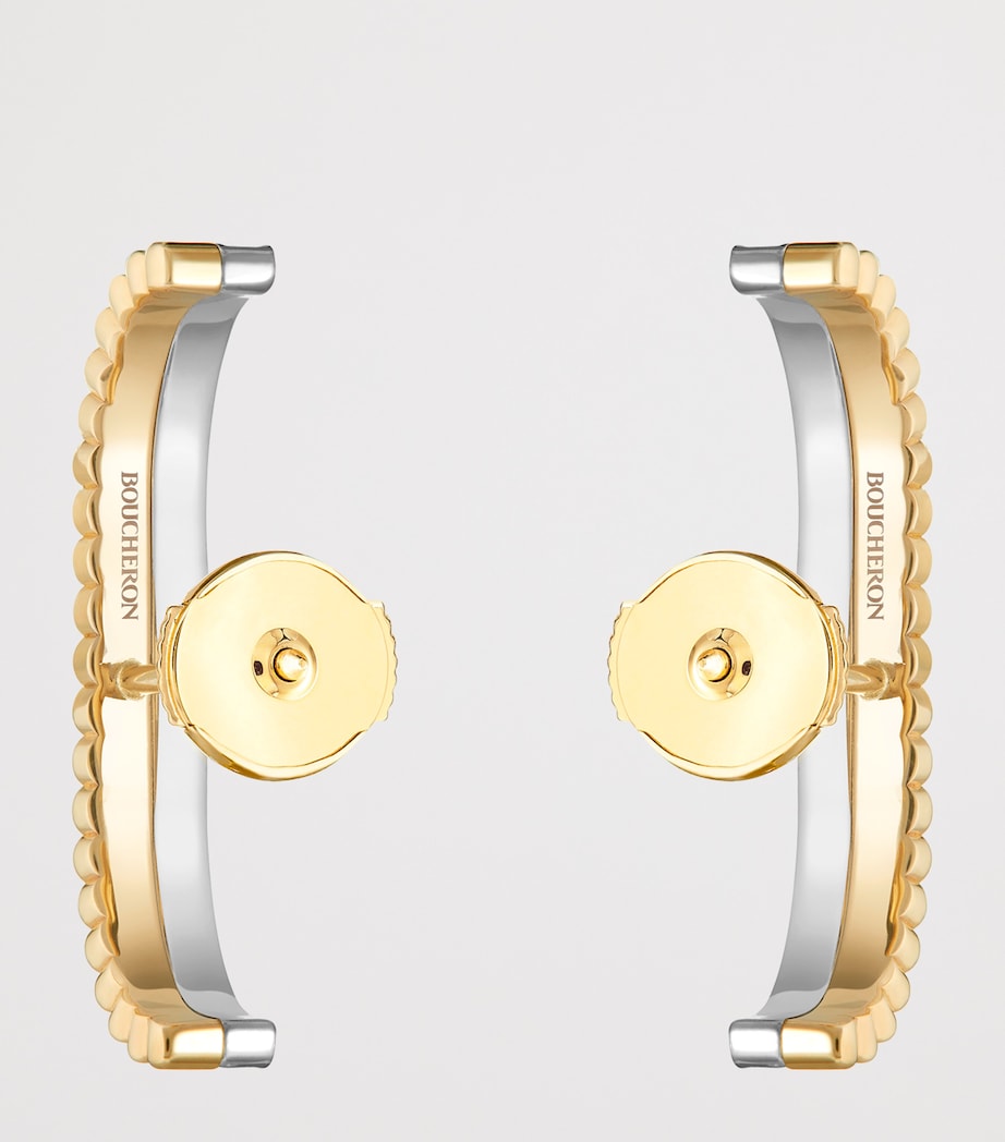 Yellow Gold, White Gold and Diamond Quatre Radiant Edition Stud Earrings YELLOW GOLD Image 3