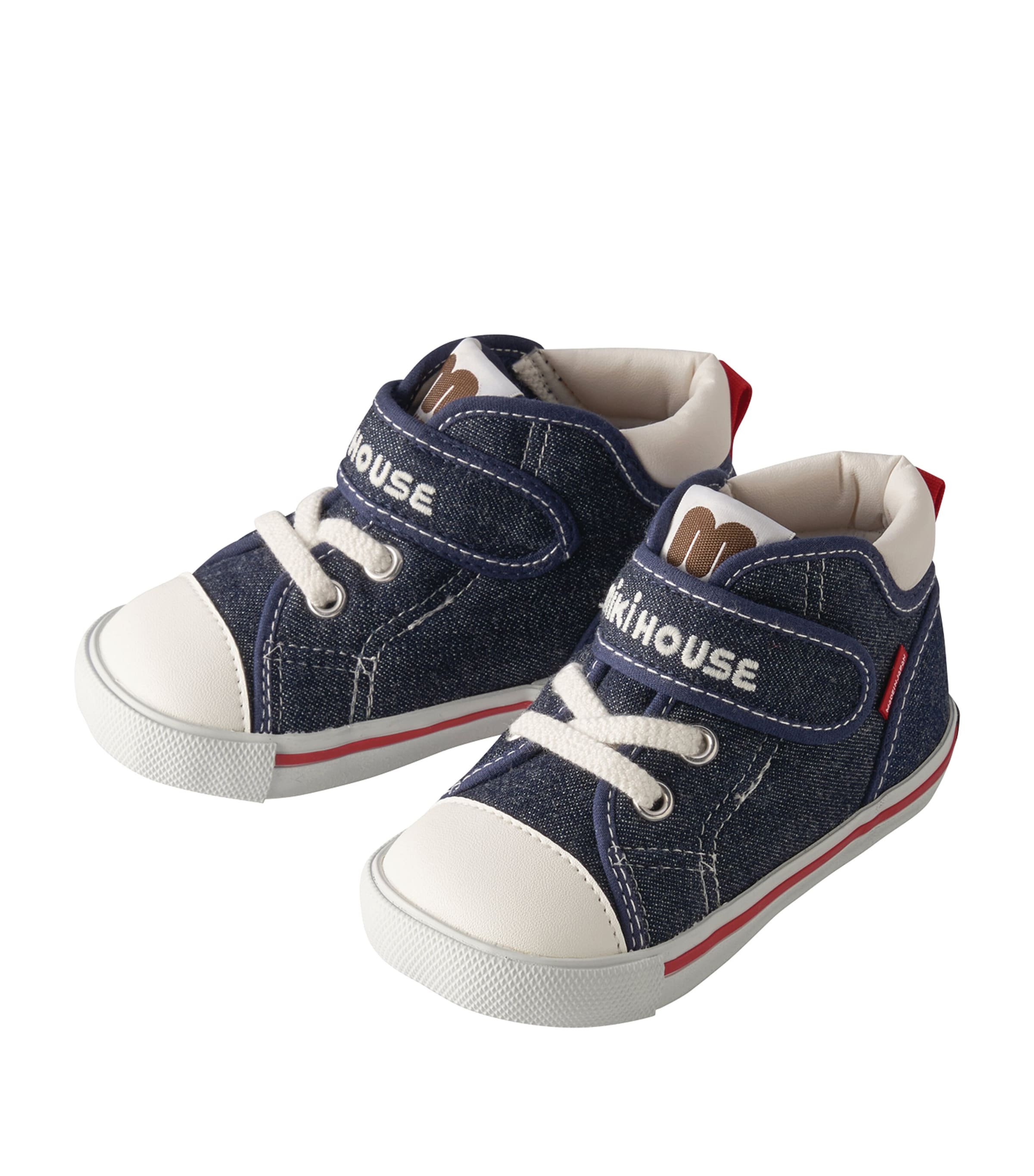 Miki House Canvas Logo Strap Sneakers | Baby Clothing | Baby Shoes | Trainers | Designers | Miki House