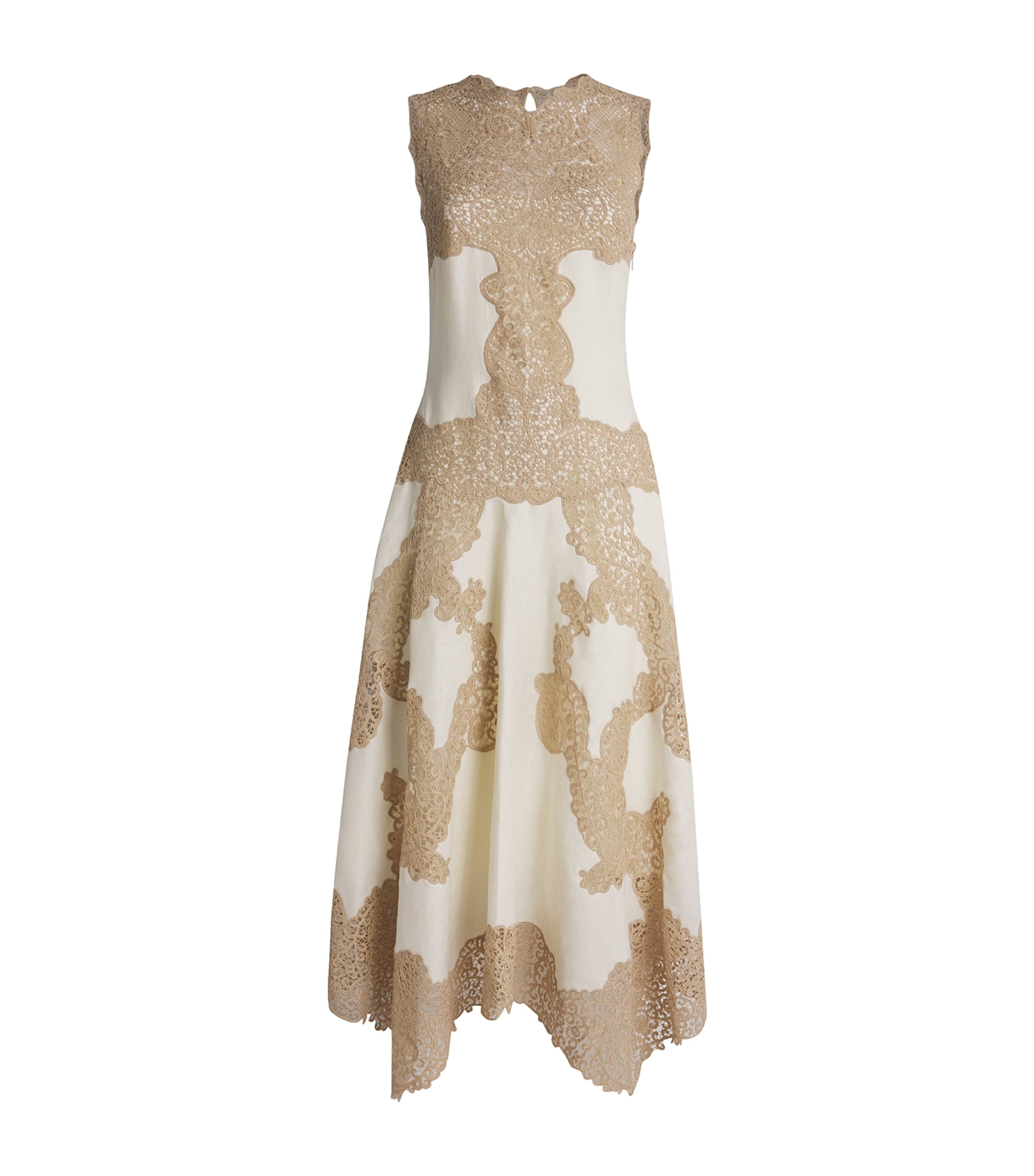 Ulla Johnson Linen Arlette Handkerchief Dress In Neutral