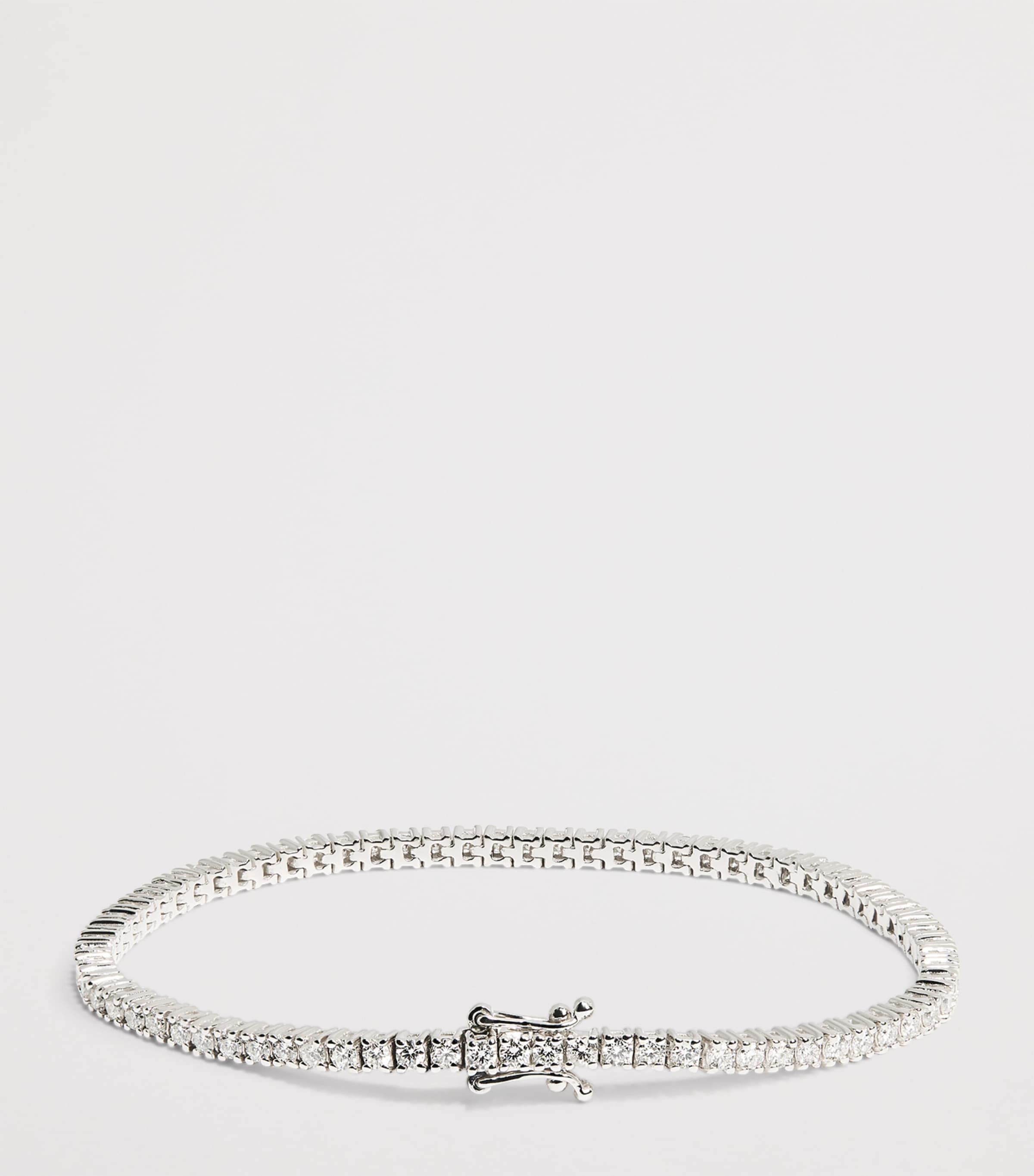 White Gold and Diamond Tennis Bracelet (2.00ct) WHITE GOLD Image 3