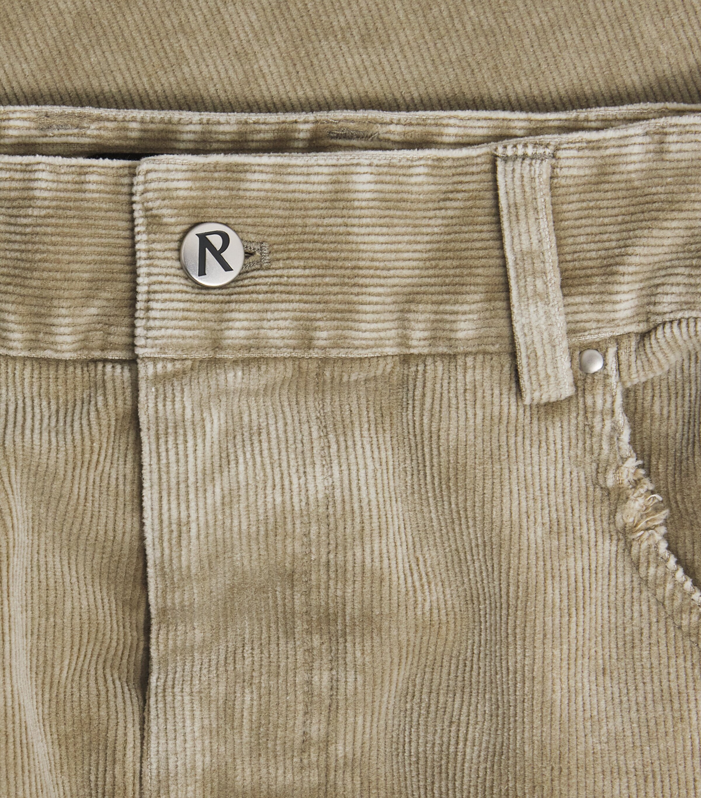 Represent Mens Corduroy Straight Trousers Vintage Khaki Image 6