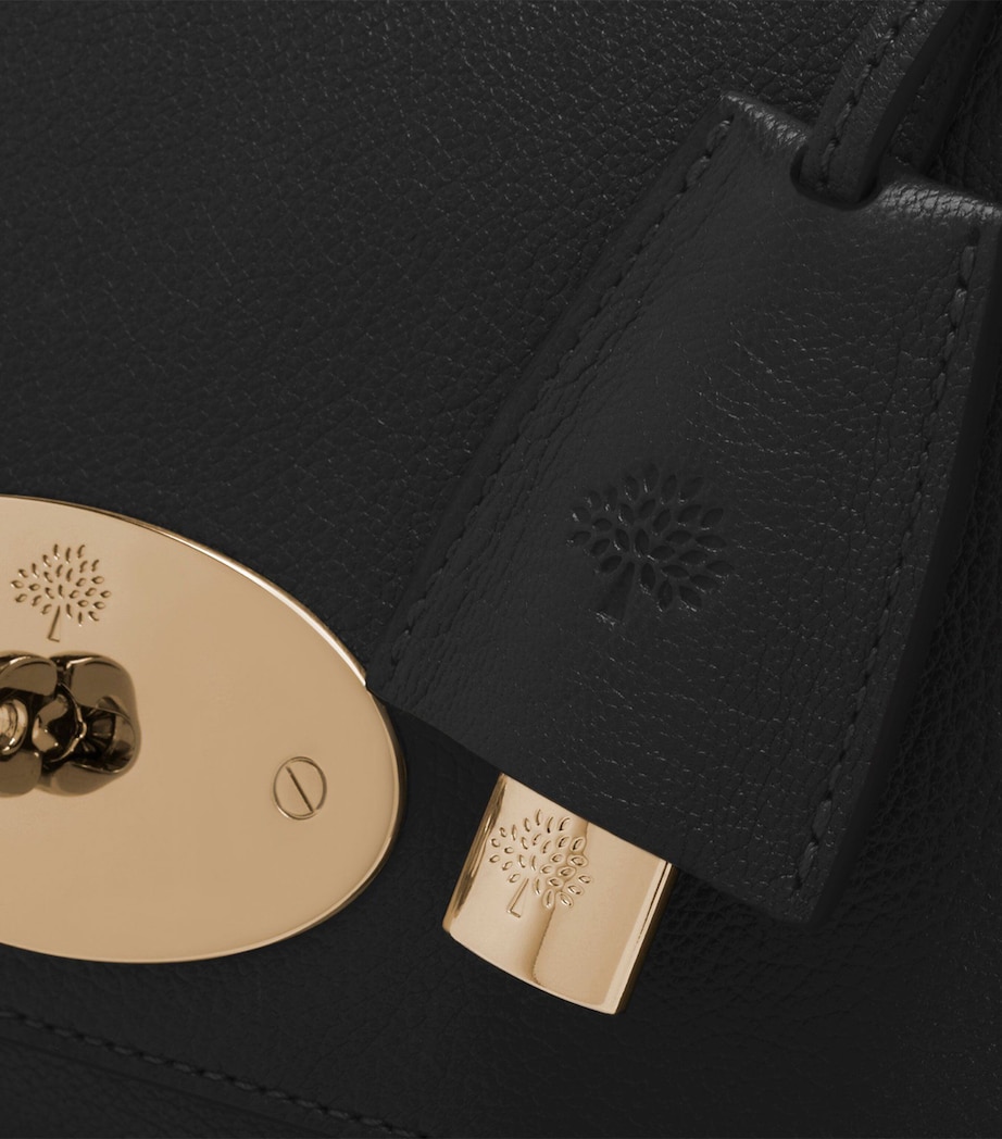 Leather Lily Shoulder Bag BLACK Image 8