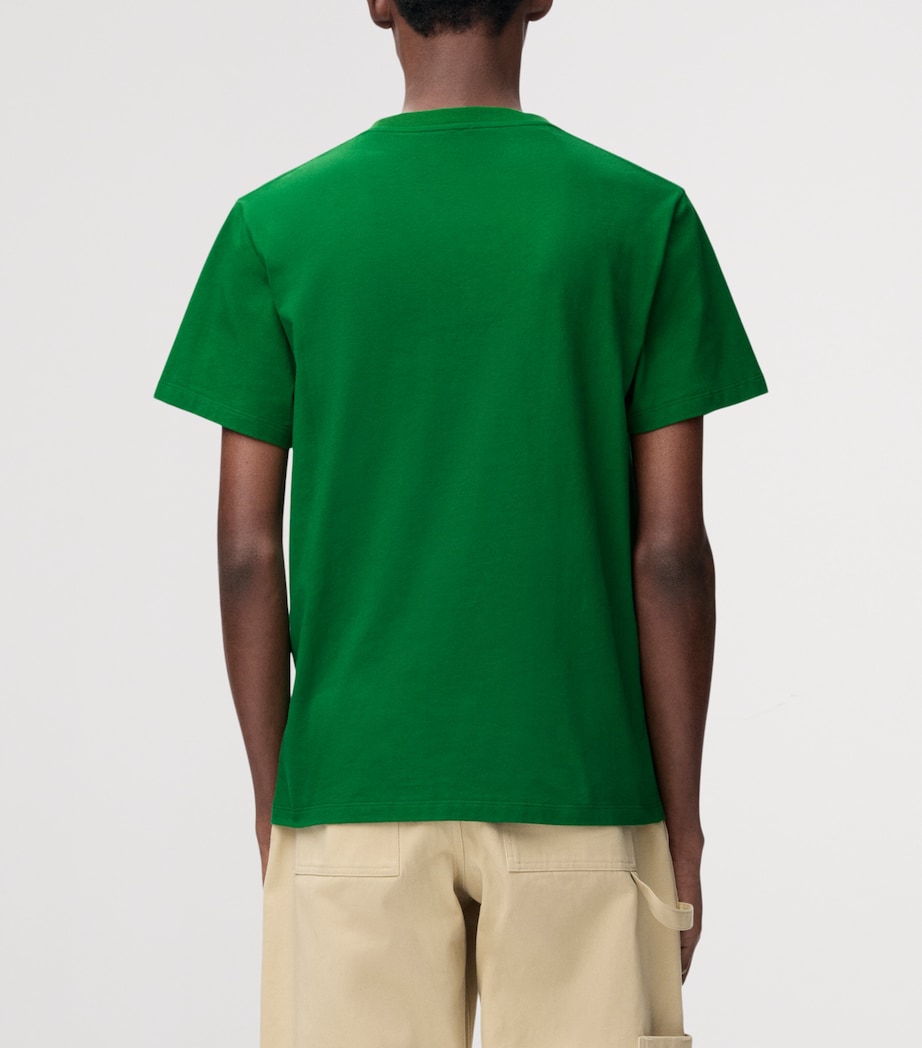 LOEWE Mens Cotton Anagram T-Shirt Green Image 4