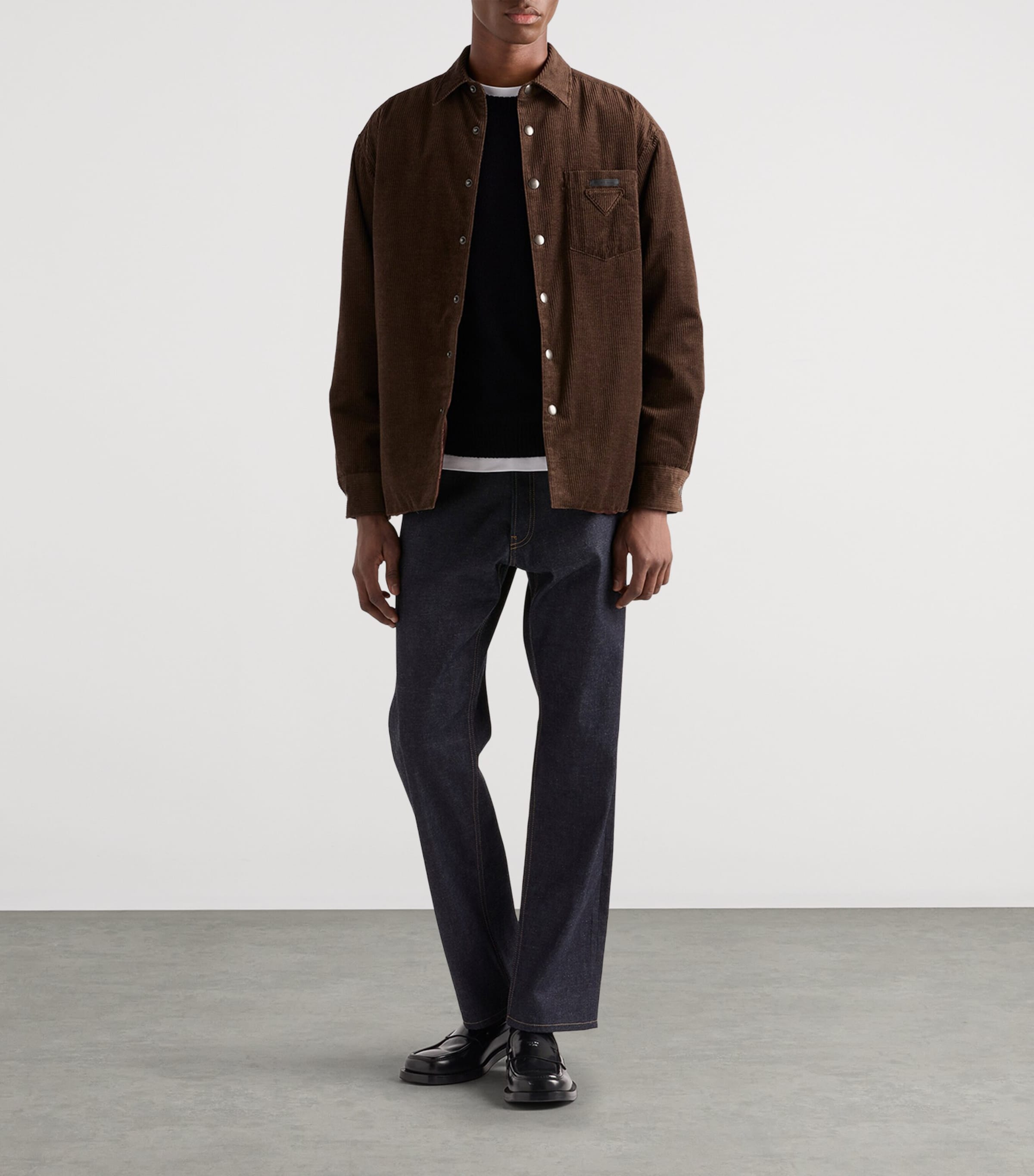 Cotton-Cashmere Corduroy Shirt F0192 Image 2