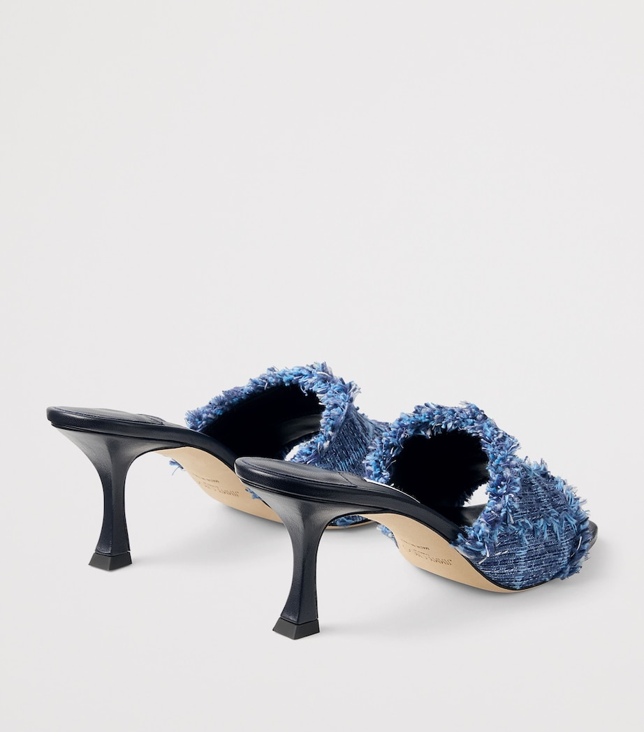 Jimmy Choo Alexia 70 Woven Heeled Mules Denim Image 4