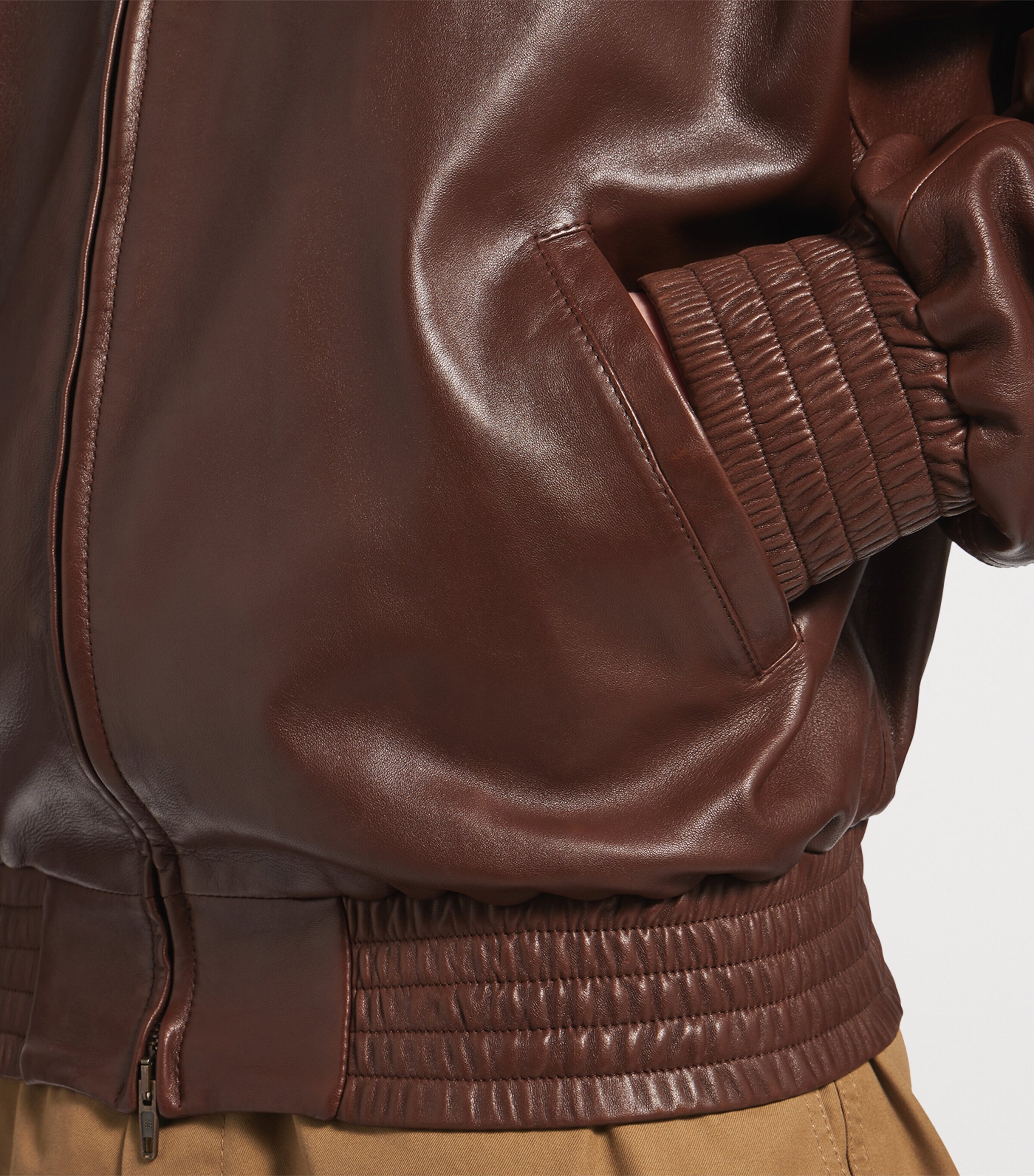 Balenciaga Mens Leather Blouson Jacket Image 6