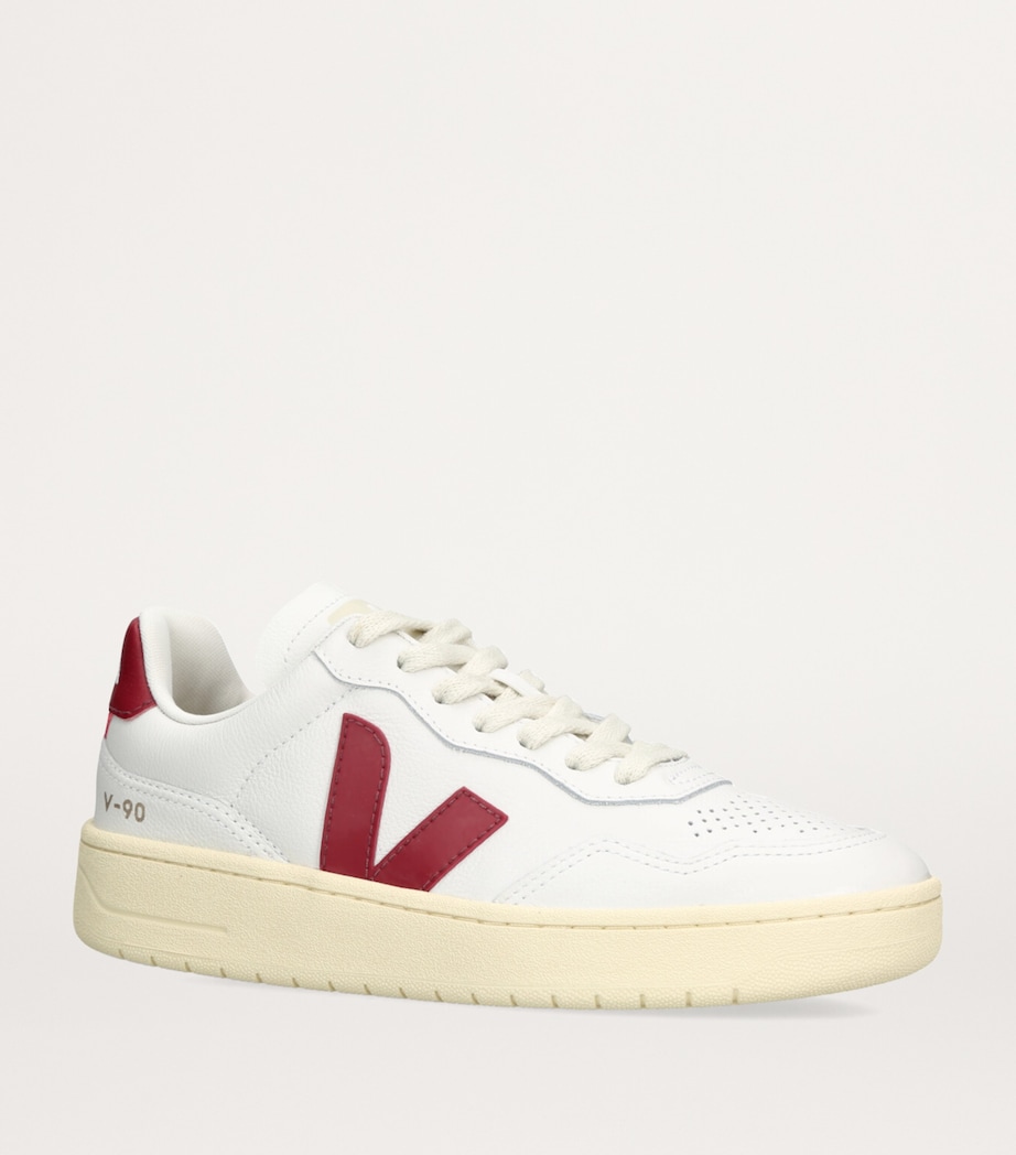 Veja Leather V-90 Sneakers White/red Image 3