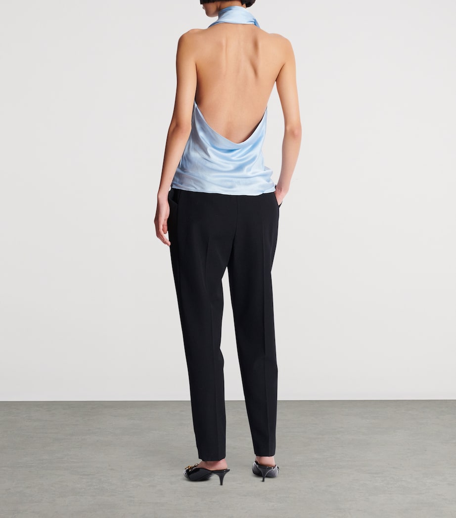 Silk Backless Top 6DR BLEU Image 6