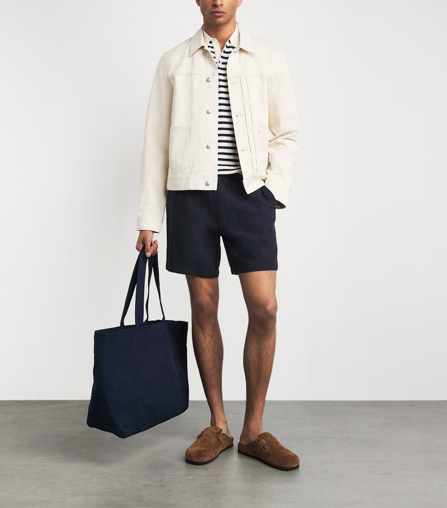 PAIGE Mens Elijah Shorts Deep Anchor Image 2