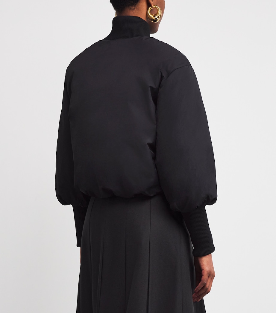 Padded Down Bart Bomber Jacket BLACK Image 4