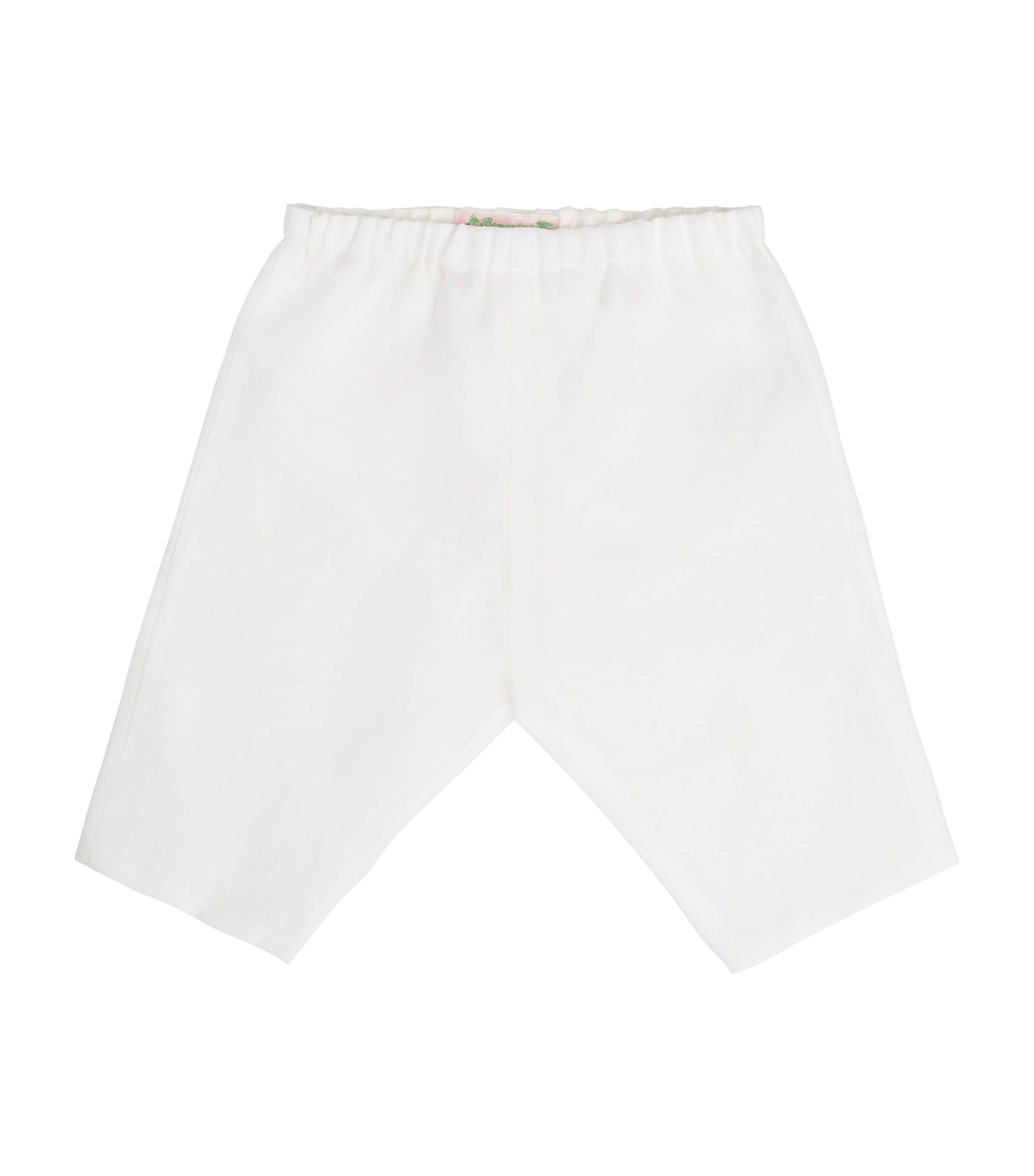 Bonpoint Linen Dandy Trousers (1-36 Months) Blanc Lait Image 1