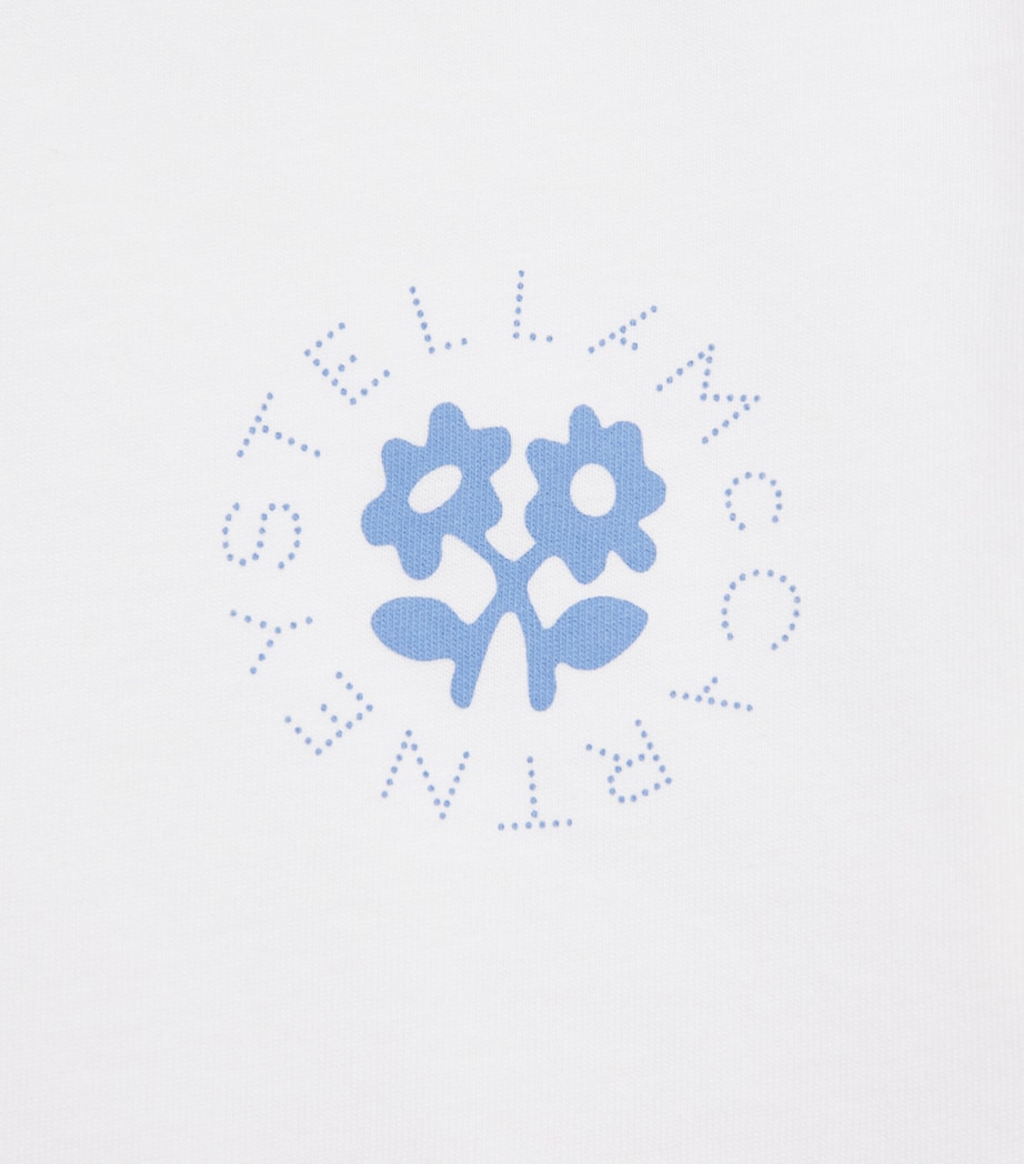 Stella McCartney Kids Cotton Lace-Trim T-Shirt (3-14 Years) Ivory Image 3