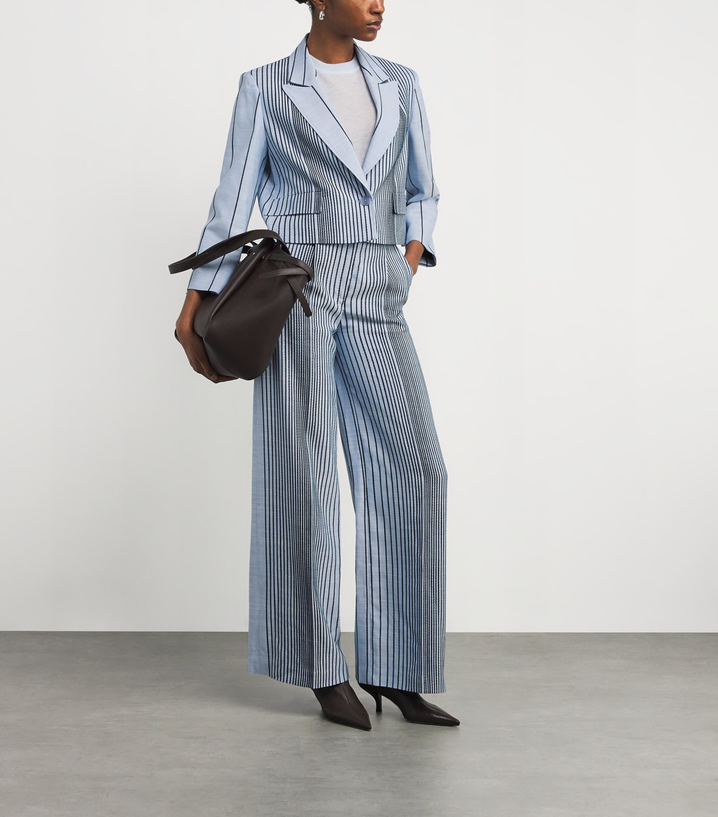 Embroidered Stripe Alanel Trousers OXFORD BLUE/COBALT Image 2