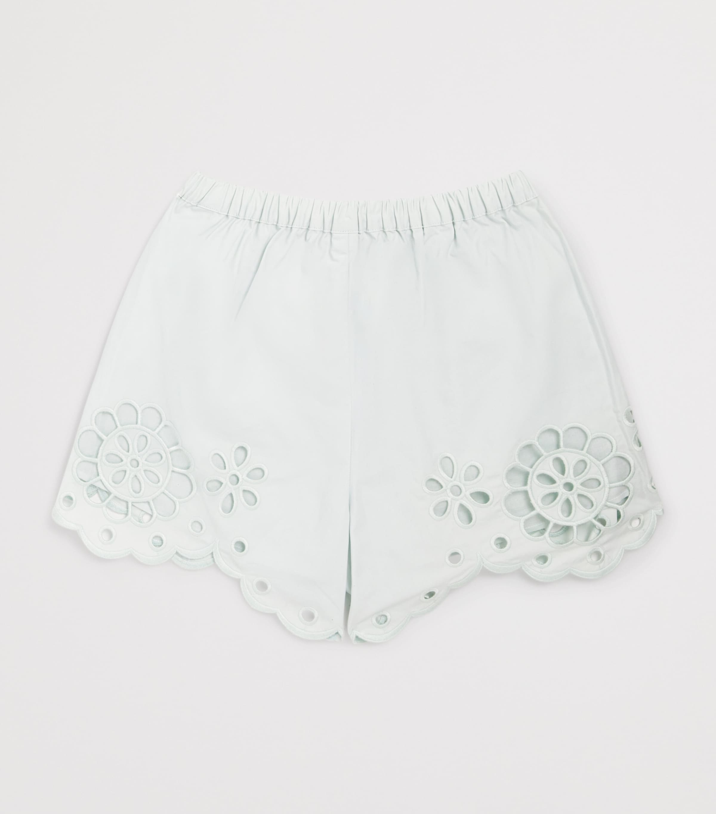 Cotton Broderie Awaken Shorts (1-12 Years) SOFT MINT Image 2