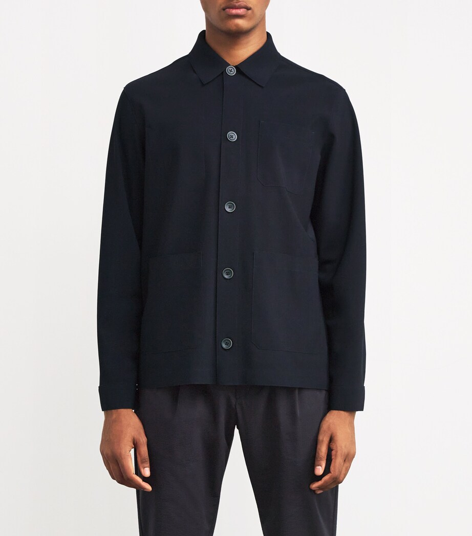 Collard Shirt Jacket 9200BLU NAVY Image 3