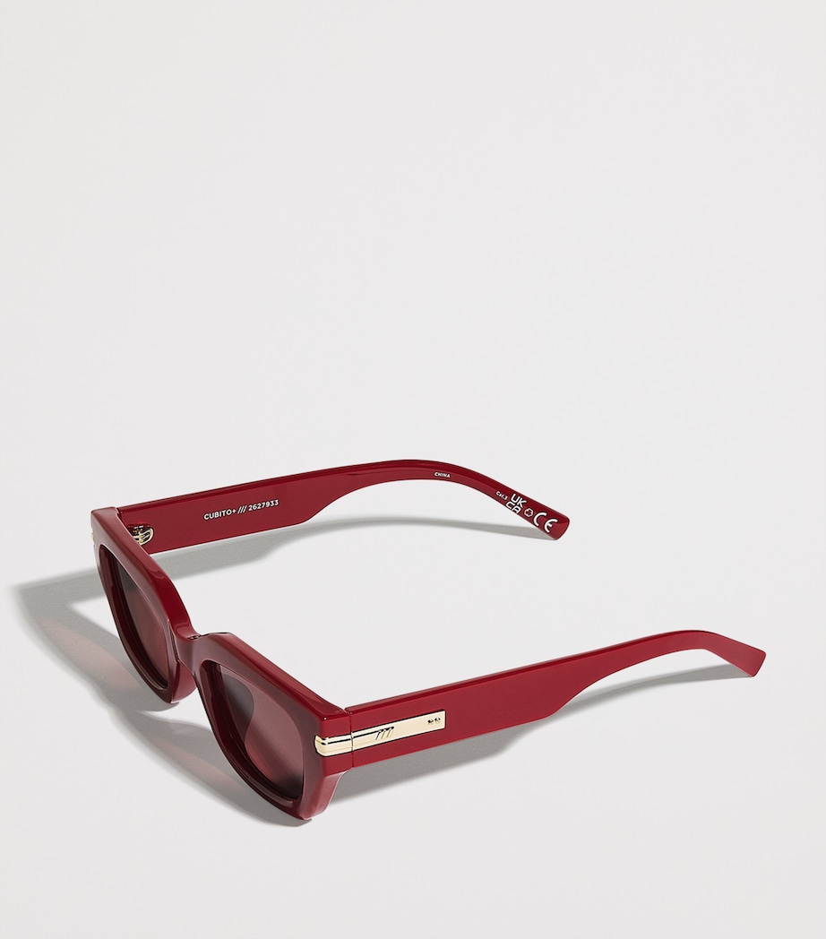 Le Specs Cubito Cat Eye Sunglasses Red Image 2