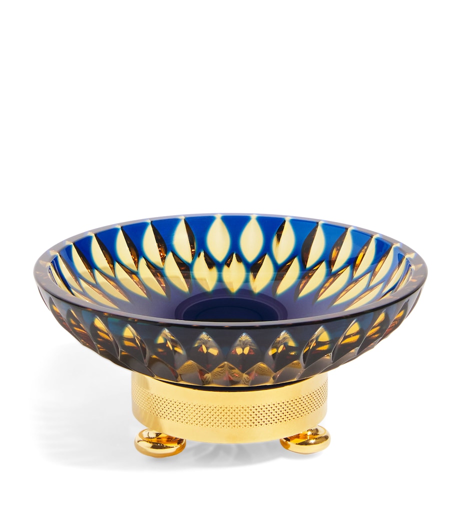 ZODIAC Crystal Soap Dish Amber/blue, Gold Image 1