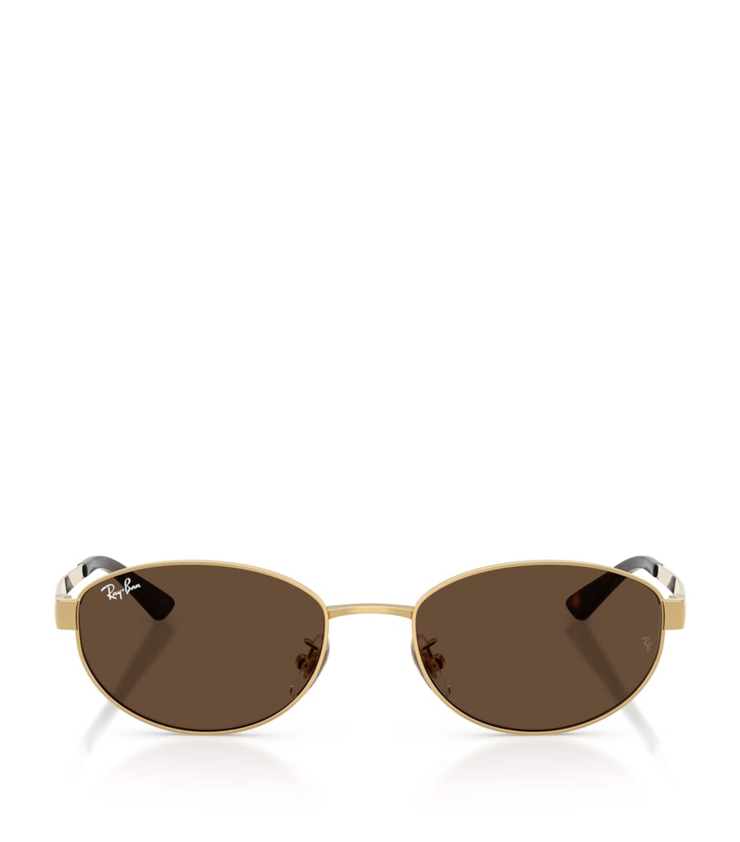Ray-Ban Metal Oval Sunglasses Gold Image 1