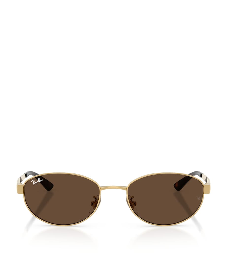 Ray-Ban Metal Oval Sunglasses Gold Image 1