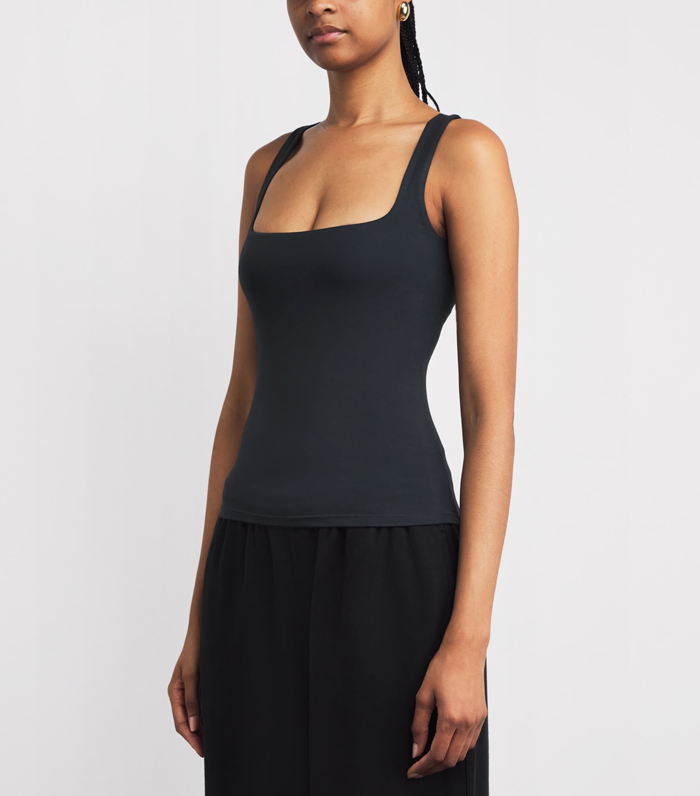 Smooth Layers Square-Neck Cami Top OBSIDIAN Image 3