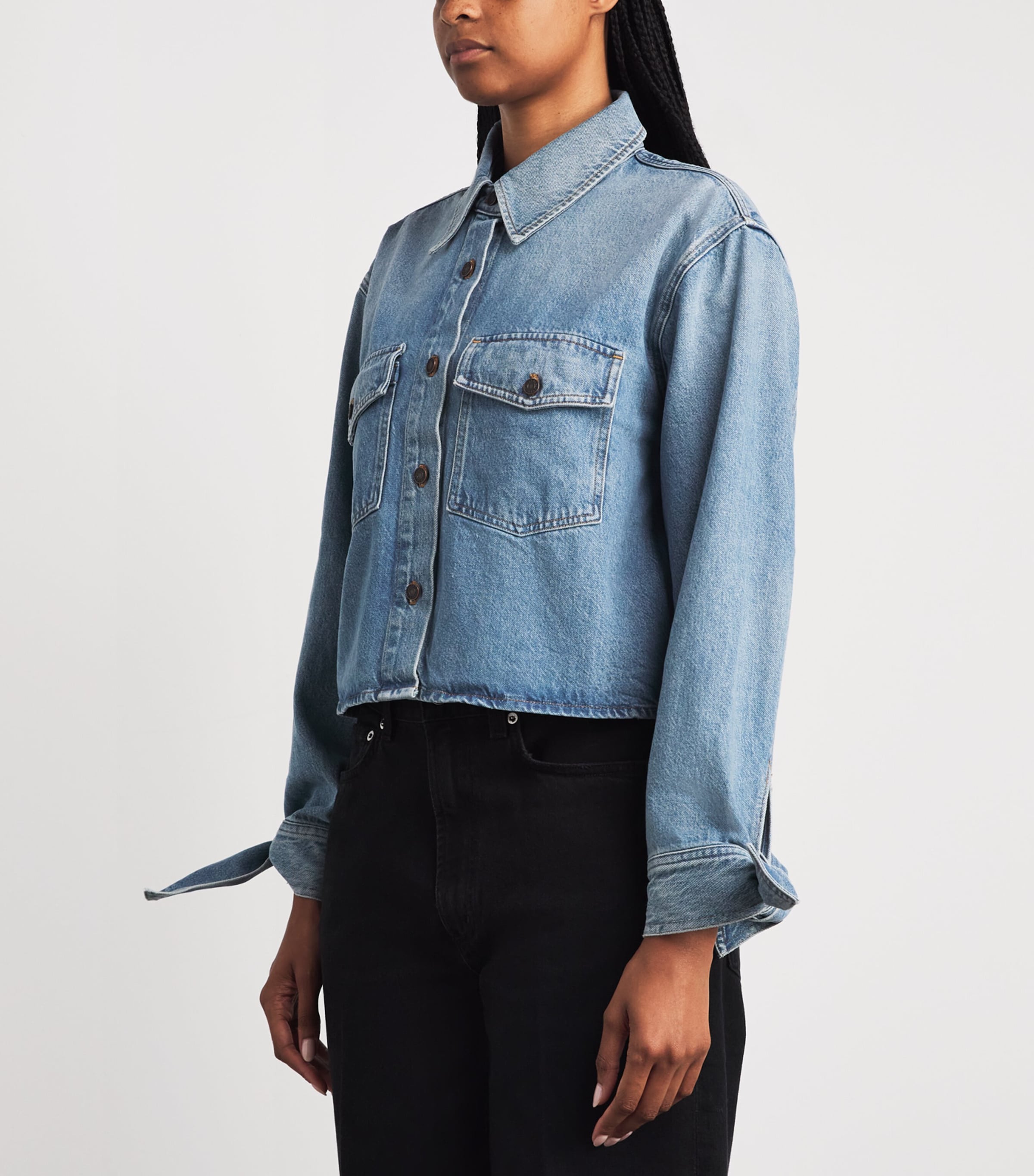 AGOLDE Womens Hewitt Denim Shirt Indx Index Image 4