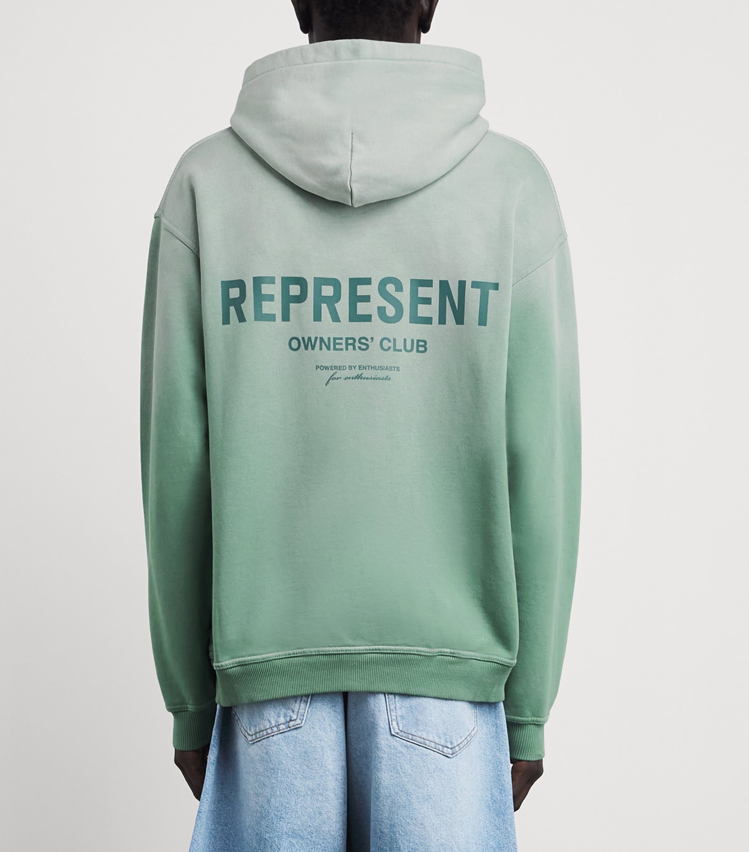 Represent Mens Owners Club Hoodie Washed Aloe Image 5