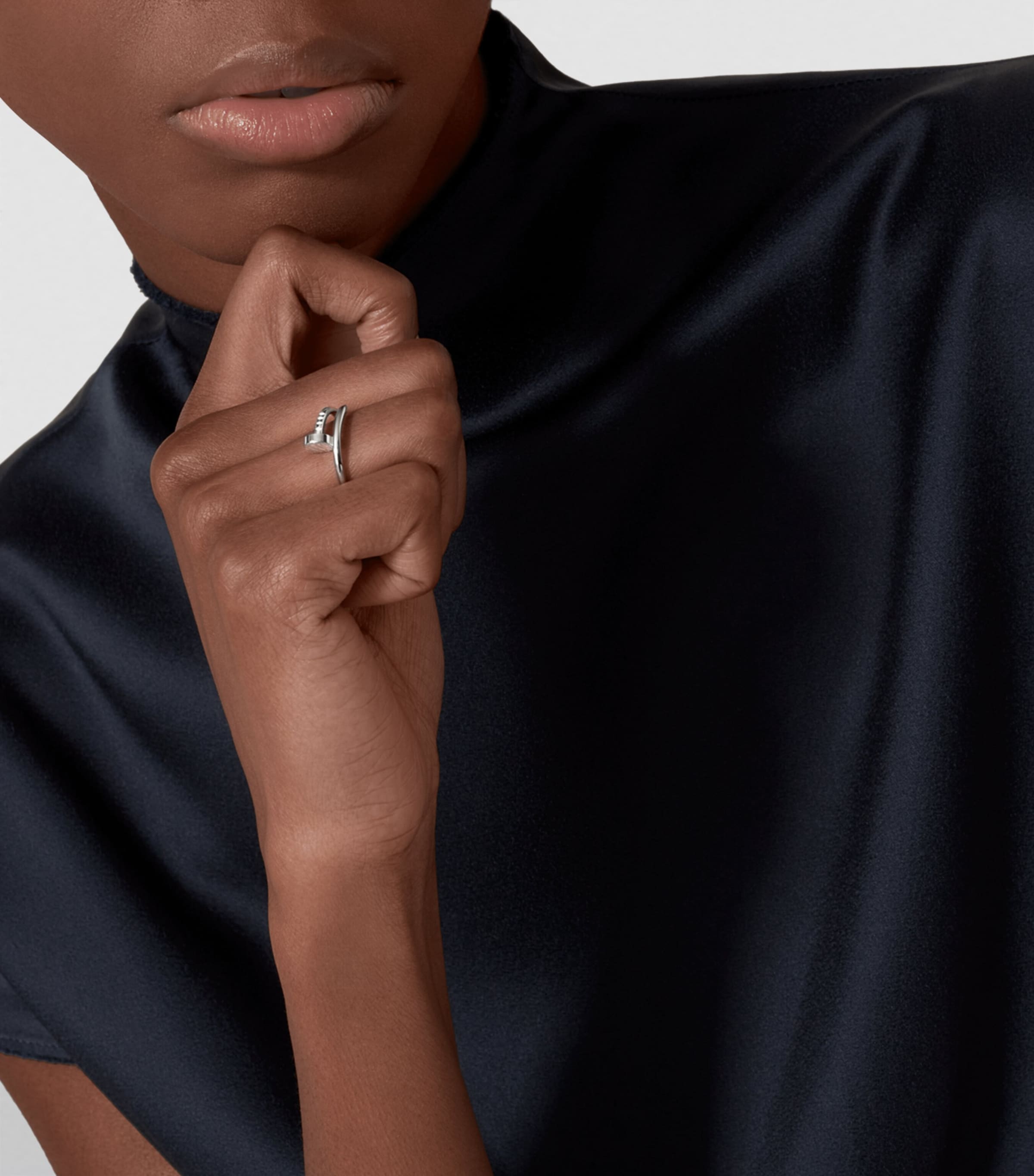 Cartier Small White Gold Juste un Clou Ring | Harrods UK