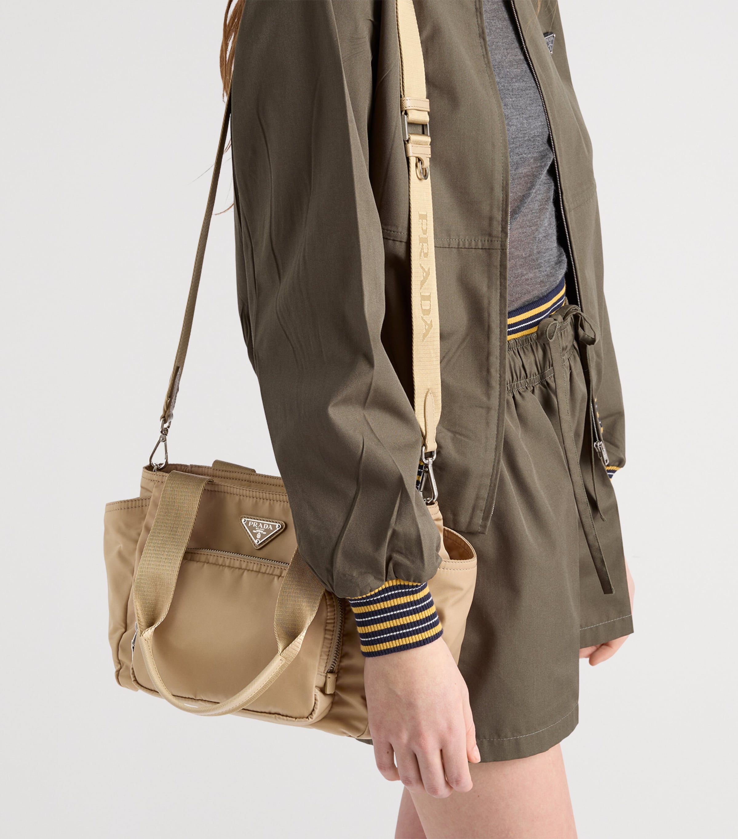 Prada Re-Nylon Tote Bag Brown Image 2