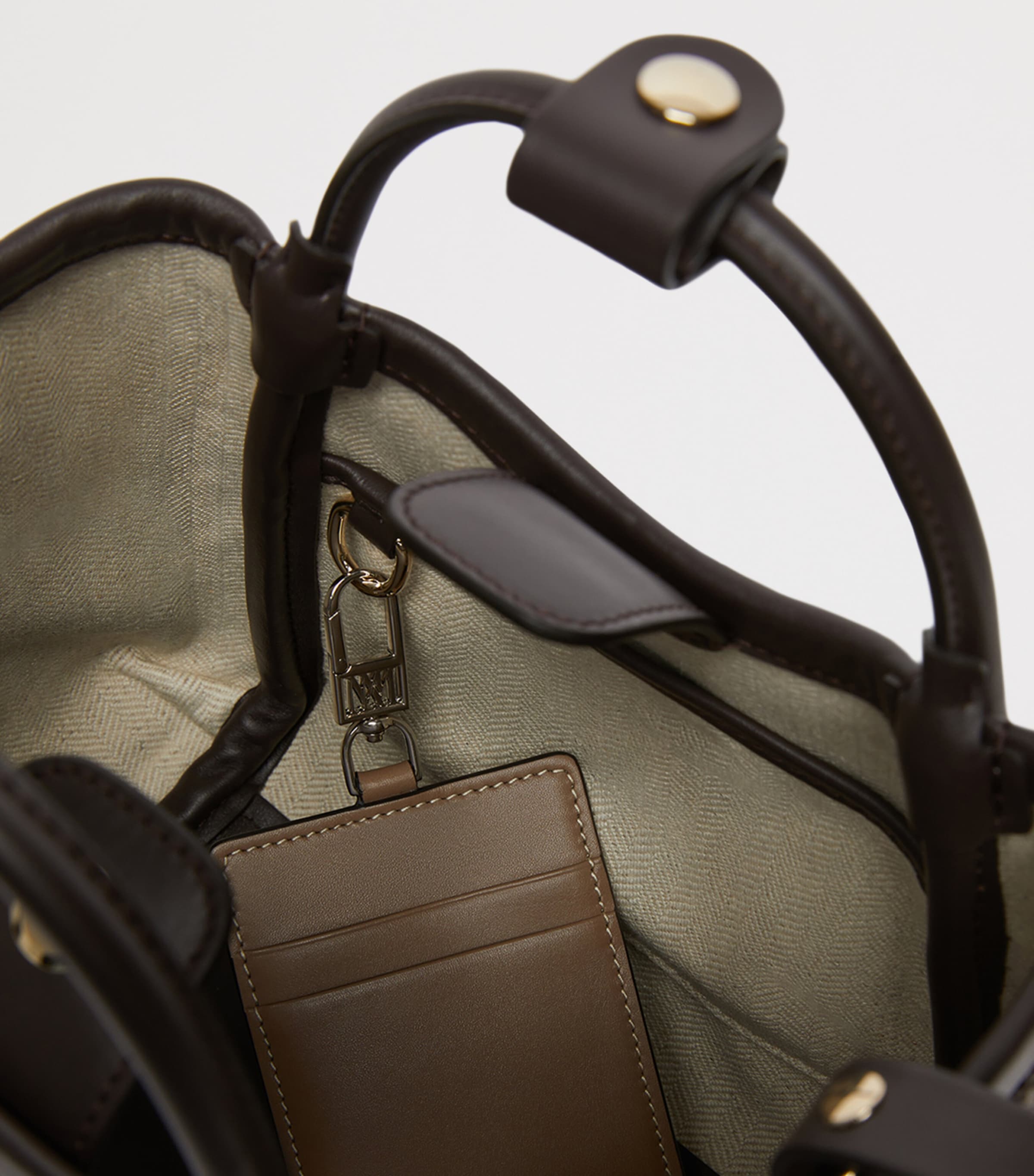 Max Mara Extra-Small Embellished Marine Top-Handle Bag Dark Brown Image 7