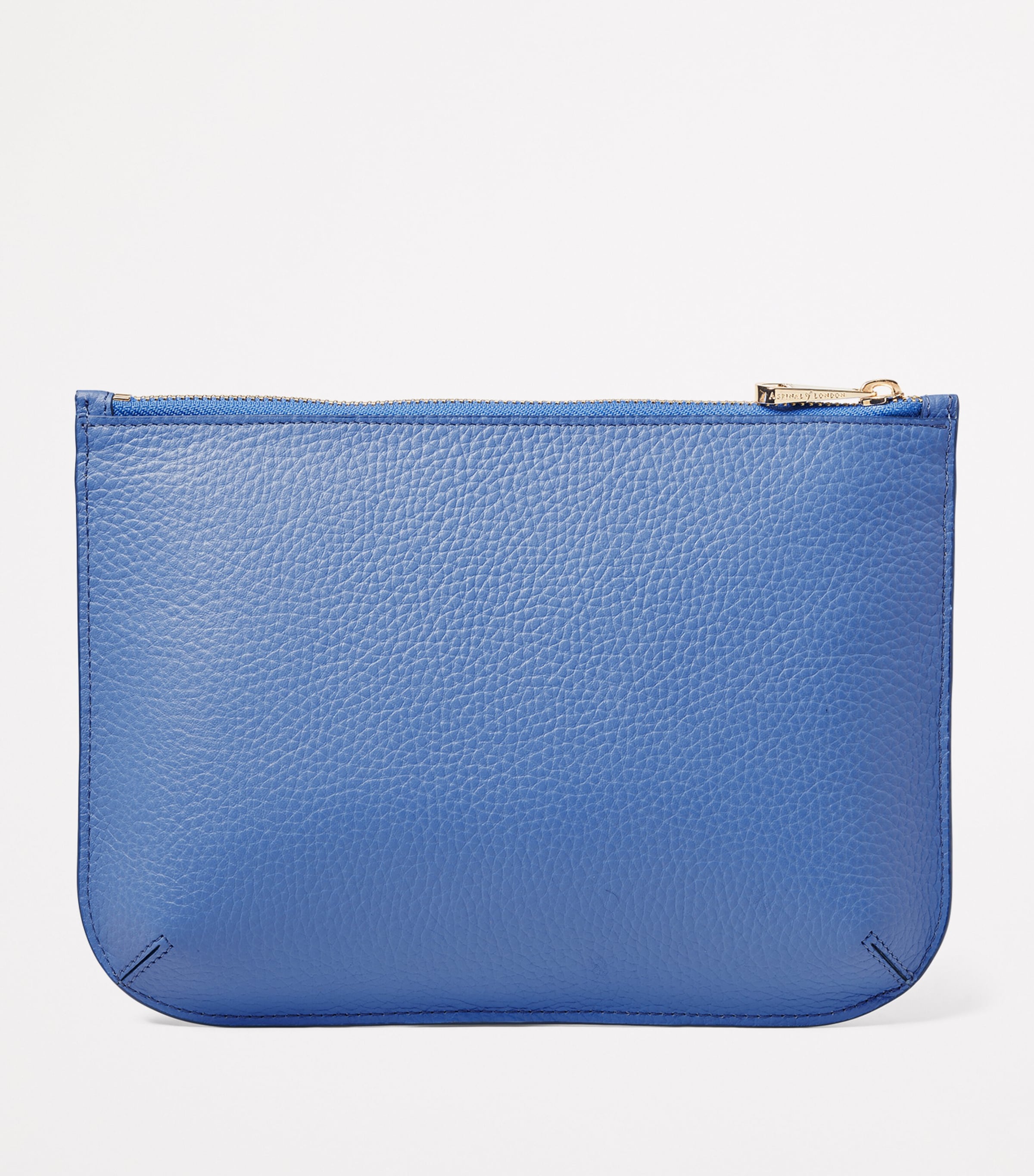 Aspinal Of London Large Leather Ella Pouch Capri Blue Image 2