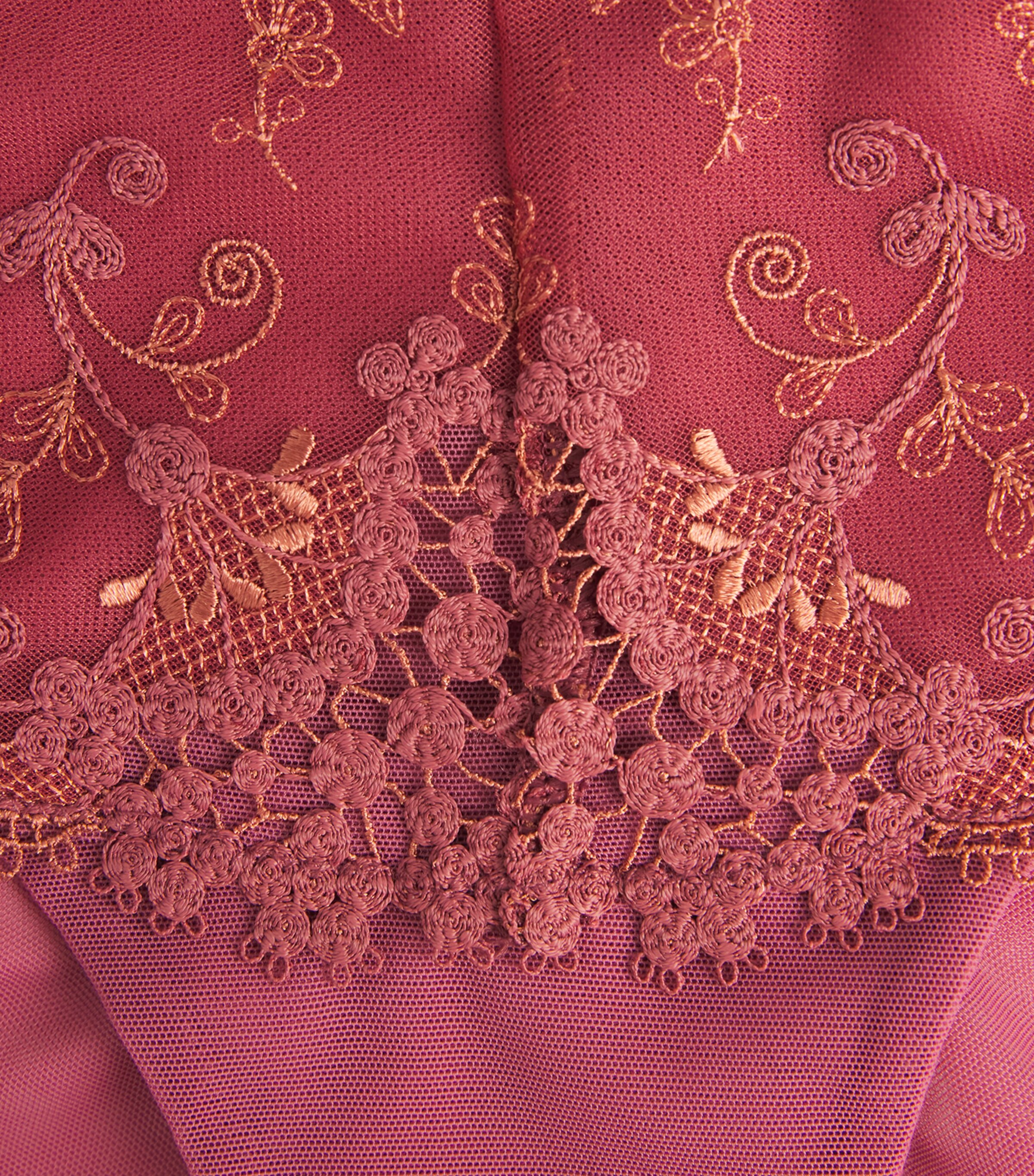 Simone Perele Womens Embroidered Wish Shorty Briefs Santal Pink Image 4