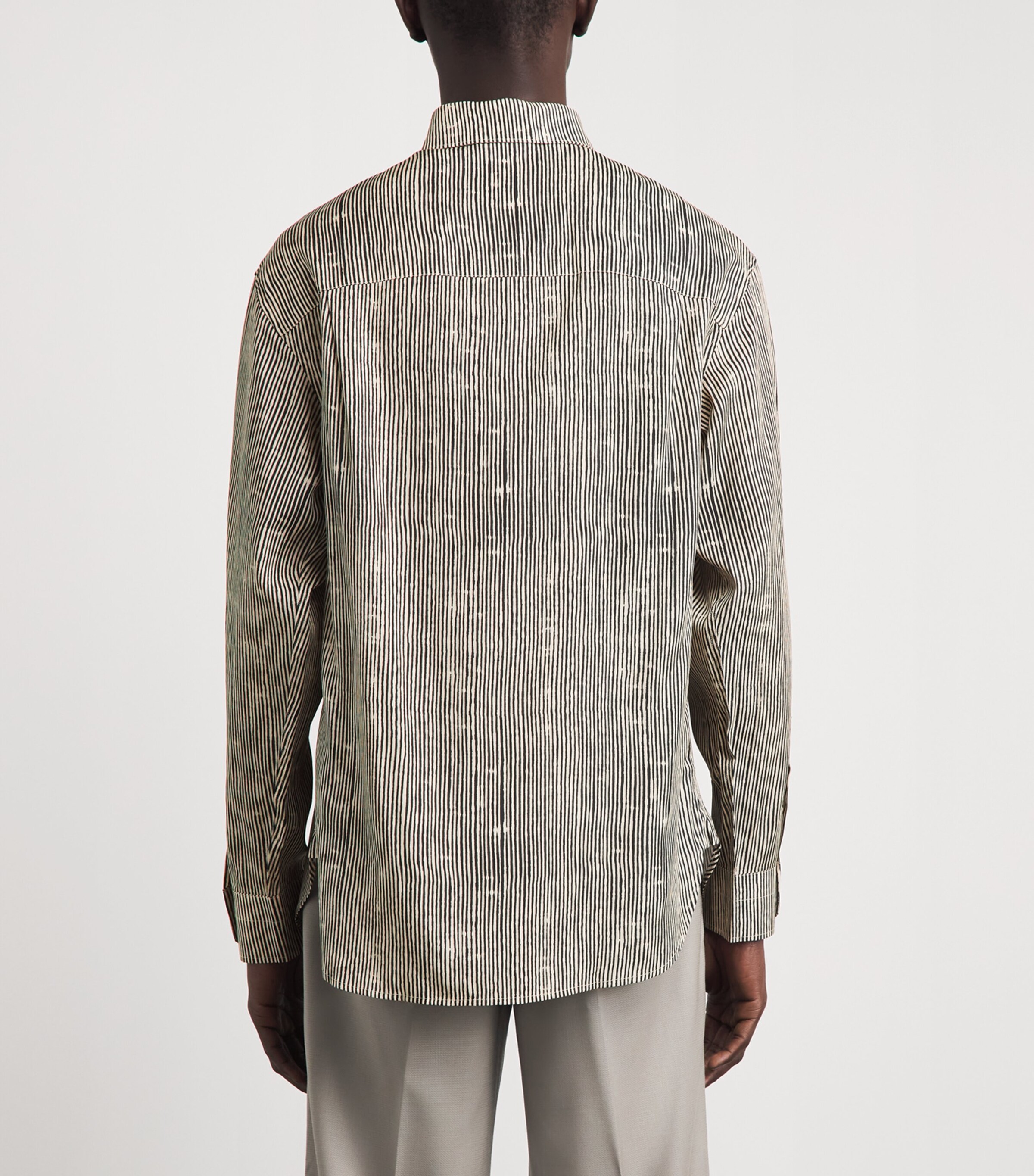 Emporio Armani Mens Stripe Long-Sleeve Shirt Image 5